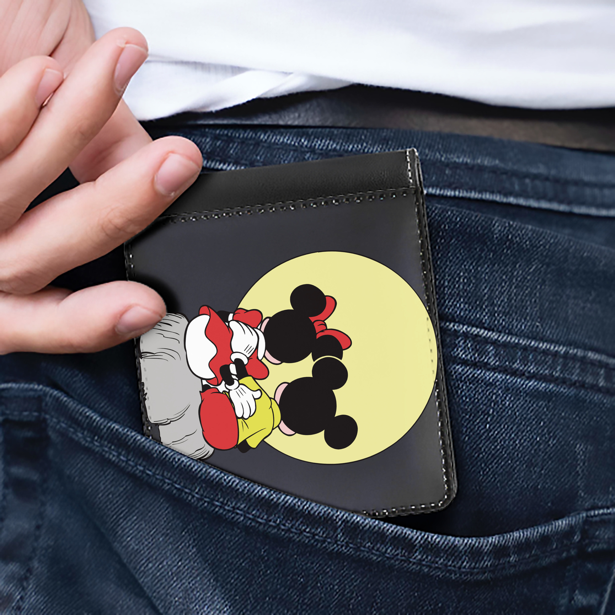 （画像用） ミッキーマウス Mickey Mouse 二つ折り革財布