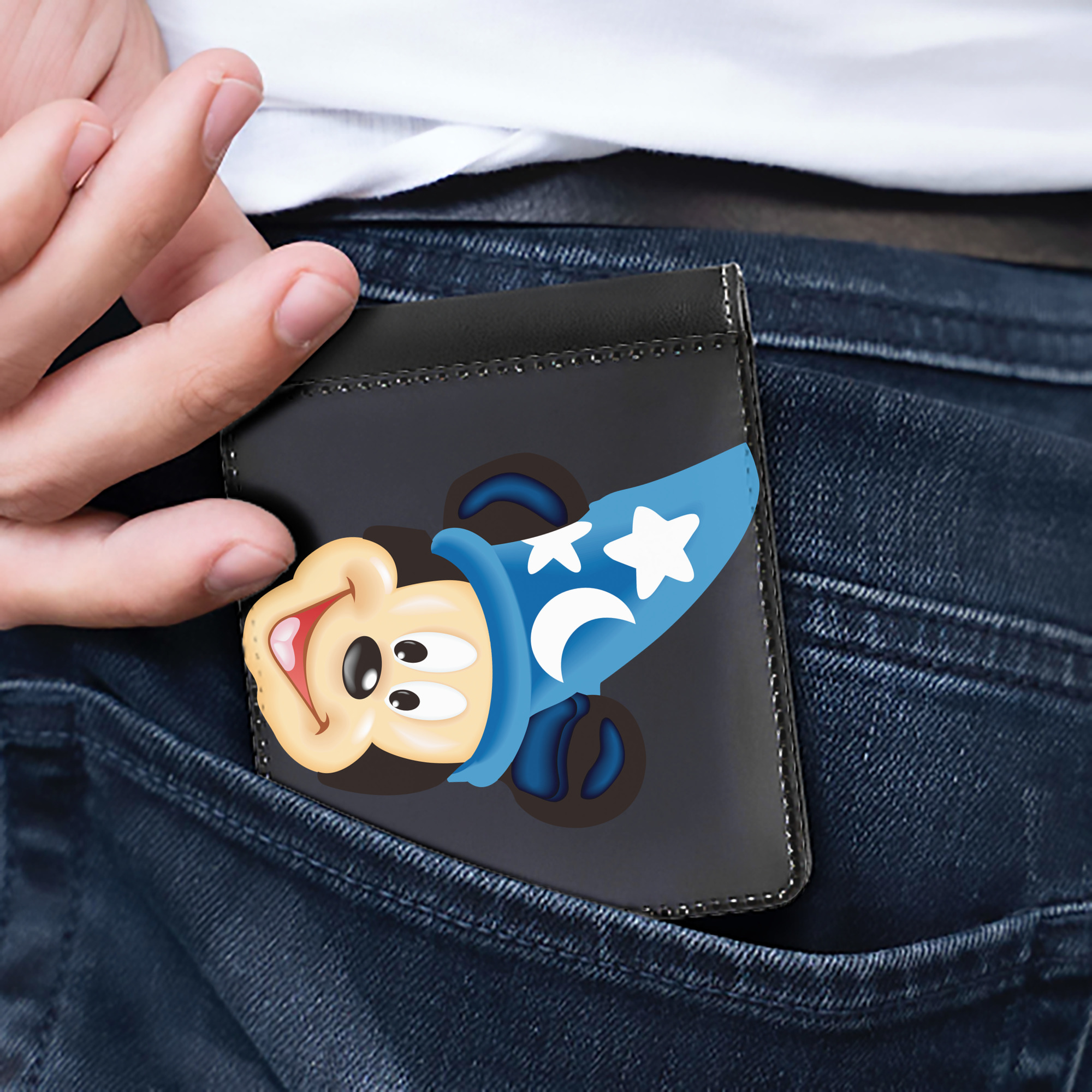 （画像用） ミッキーマウス Mickey Mouse 二つ折り革財布