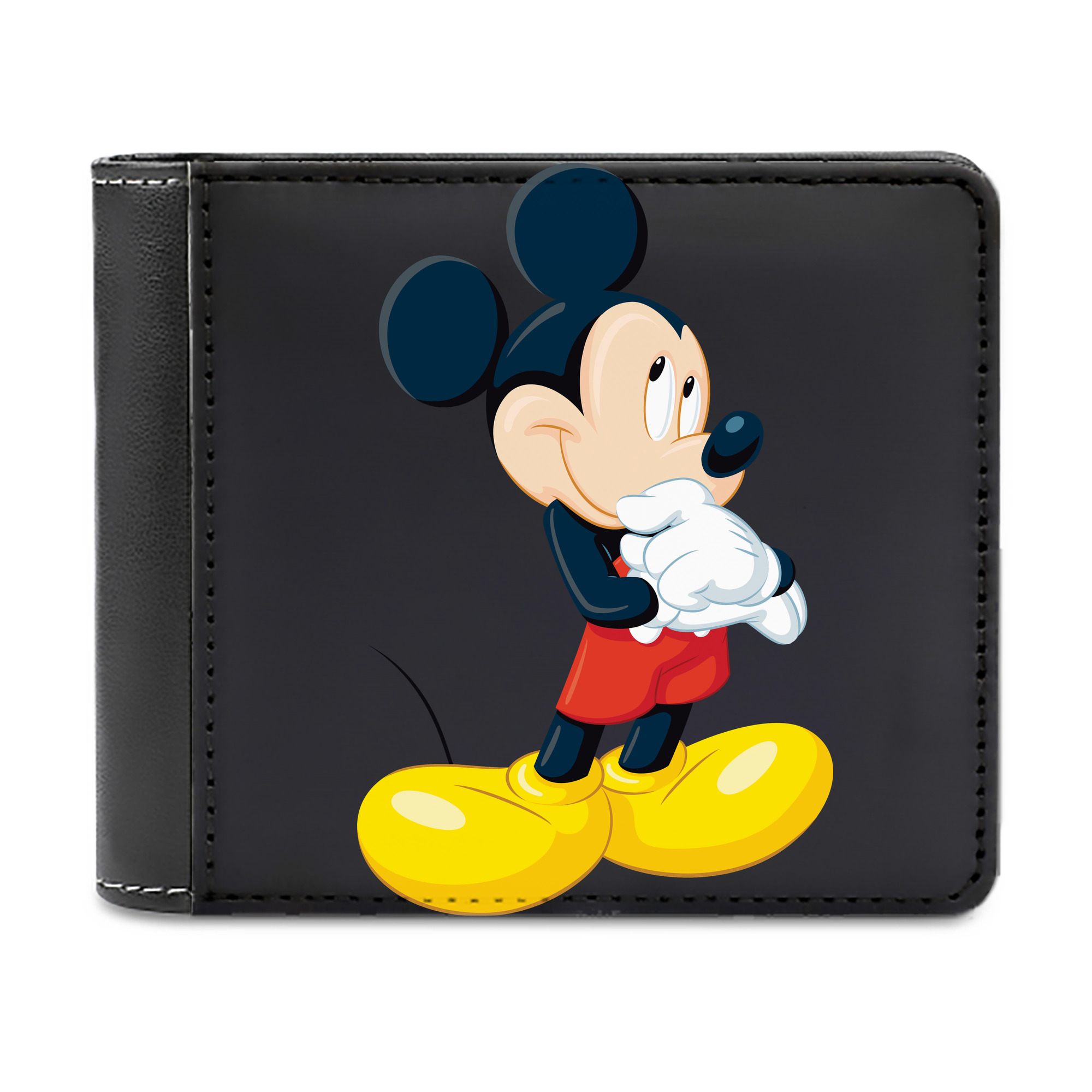 （画像用） ミッキーマウス Mickey Mouse 二つ折り革財布