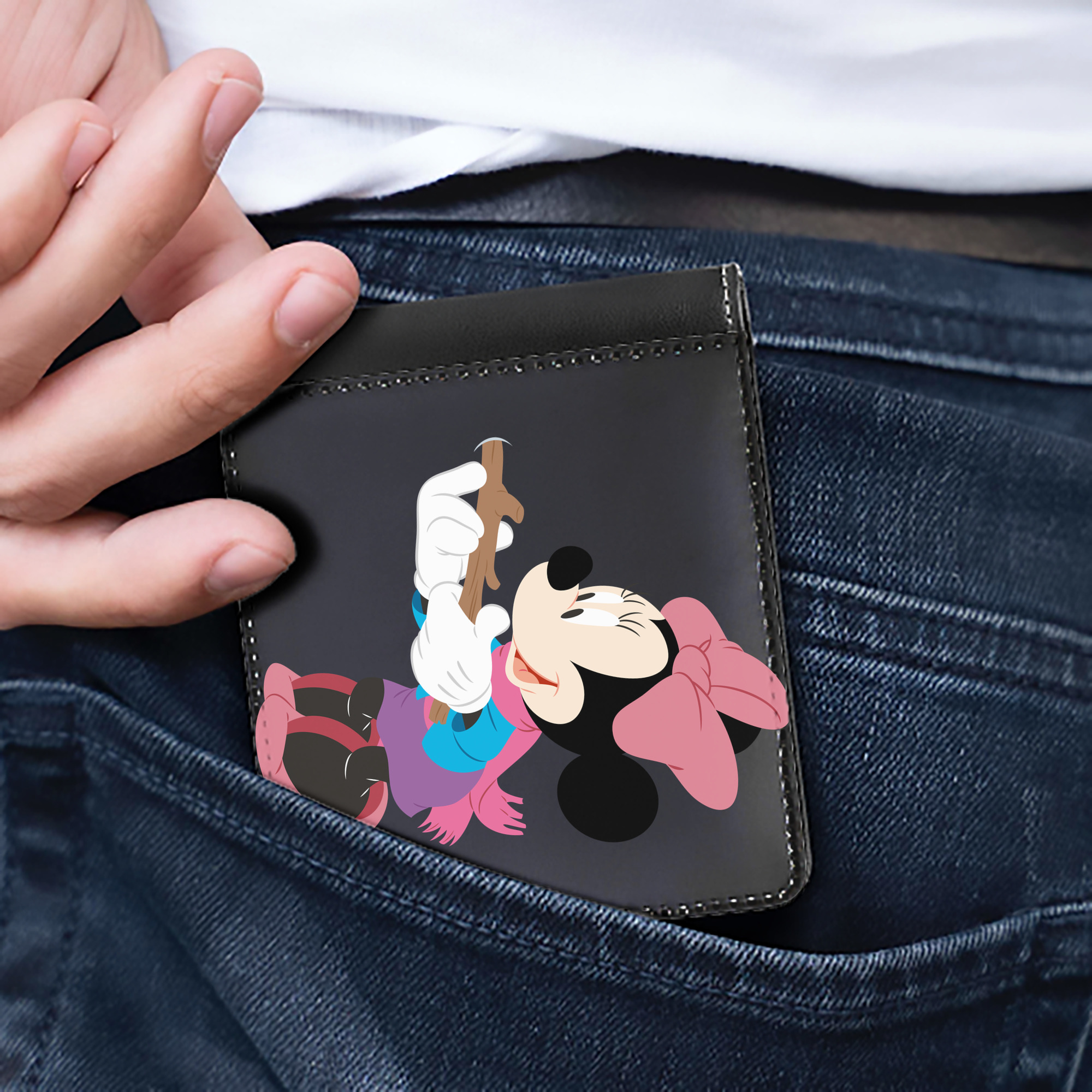 （画像用） ミッキーマウス Mickey Mouse 二つ折り革財布