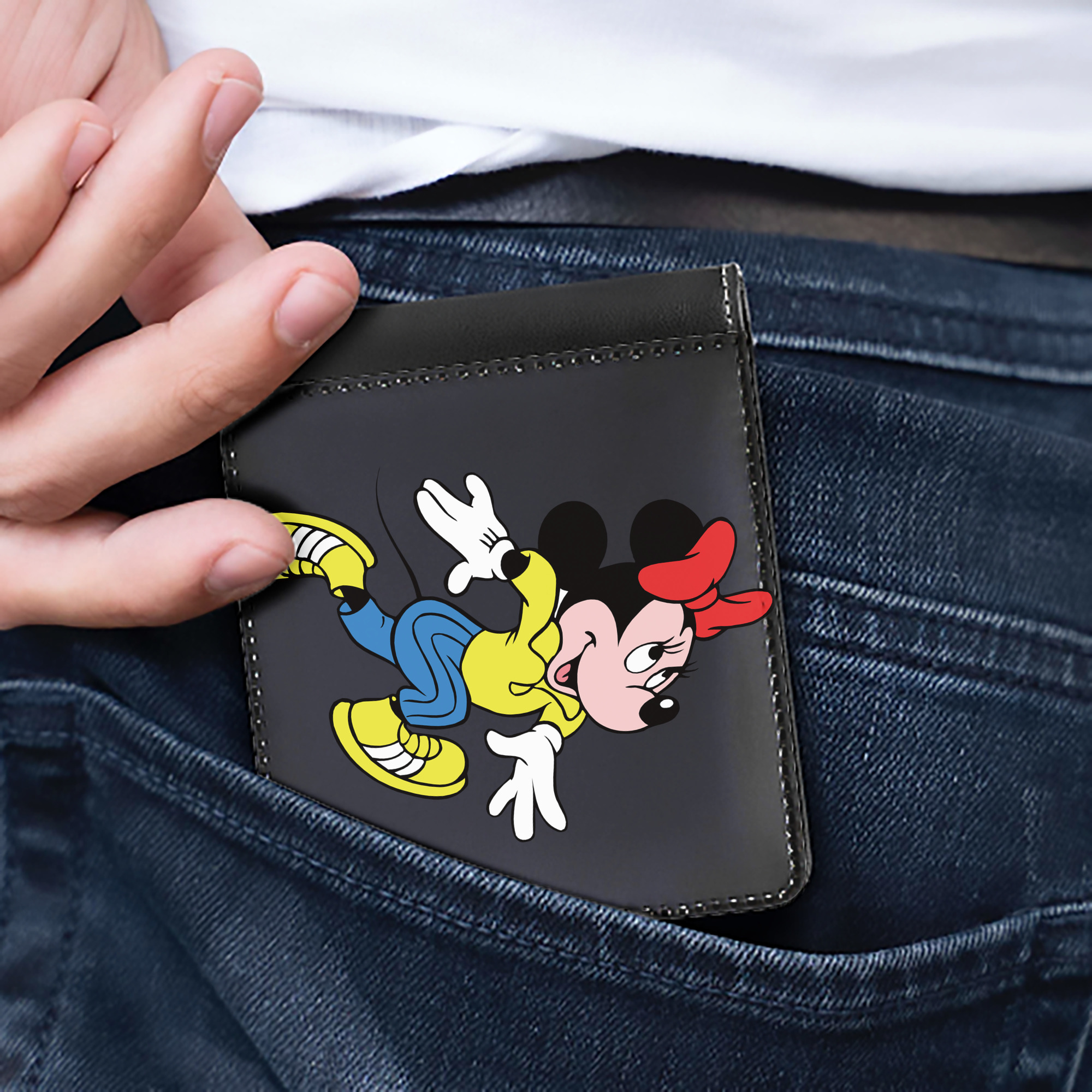 （画像用） ミッキーマウス Mickey Mouse 二つ折り革財布