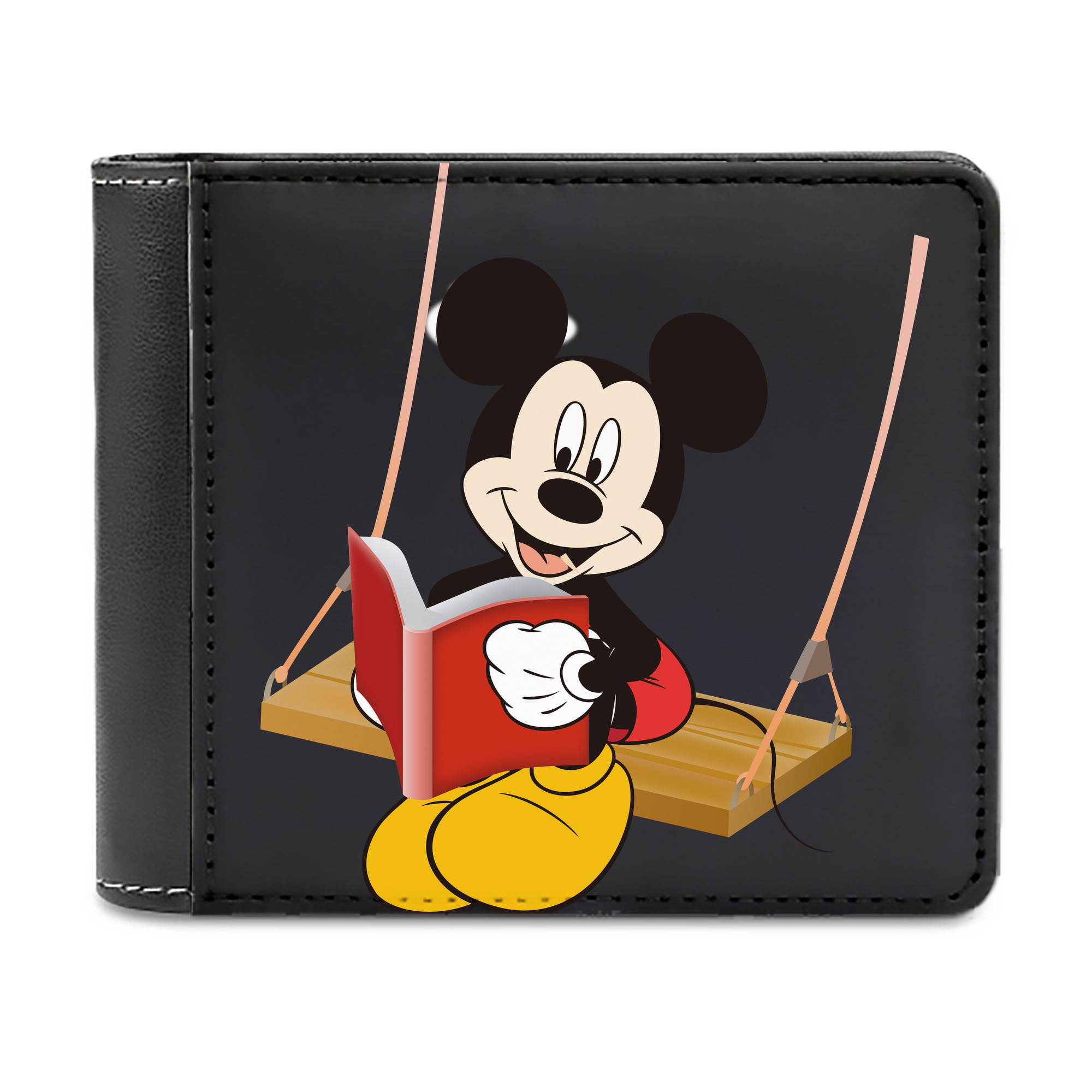 （画像用） ミッキーマウス Mickey Mouse 二つ折り革財布