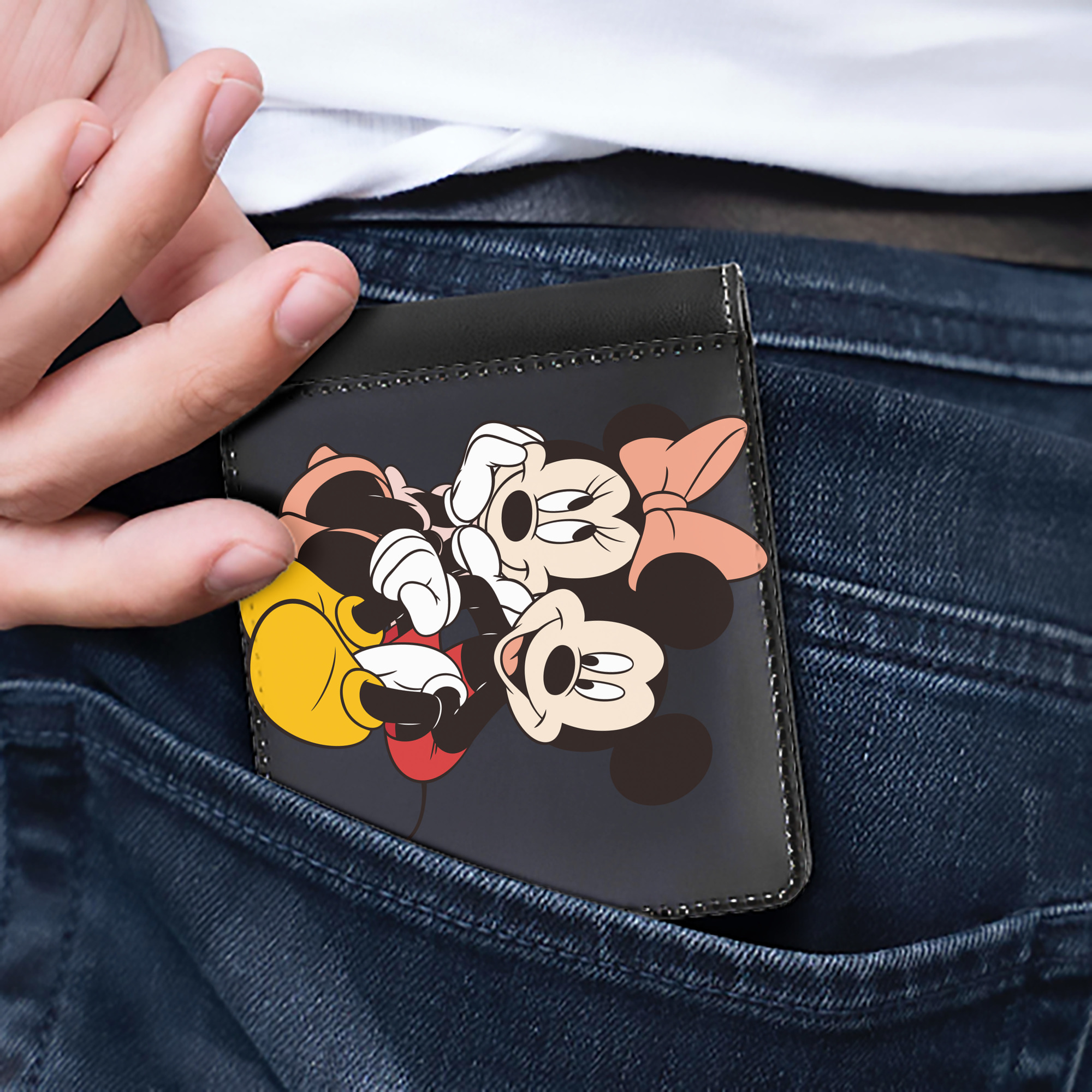 （画像用） ミッキーマウス Mickey Mouse 二つ折り革財布