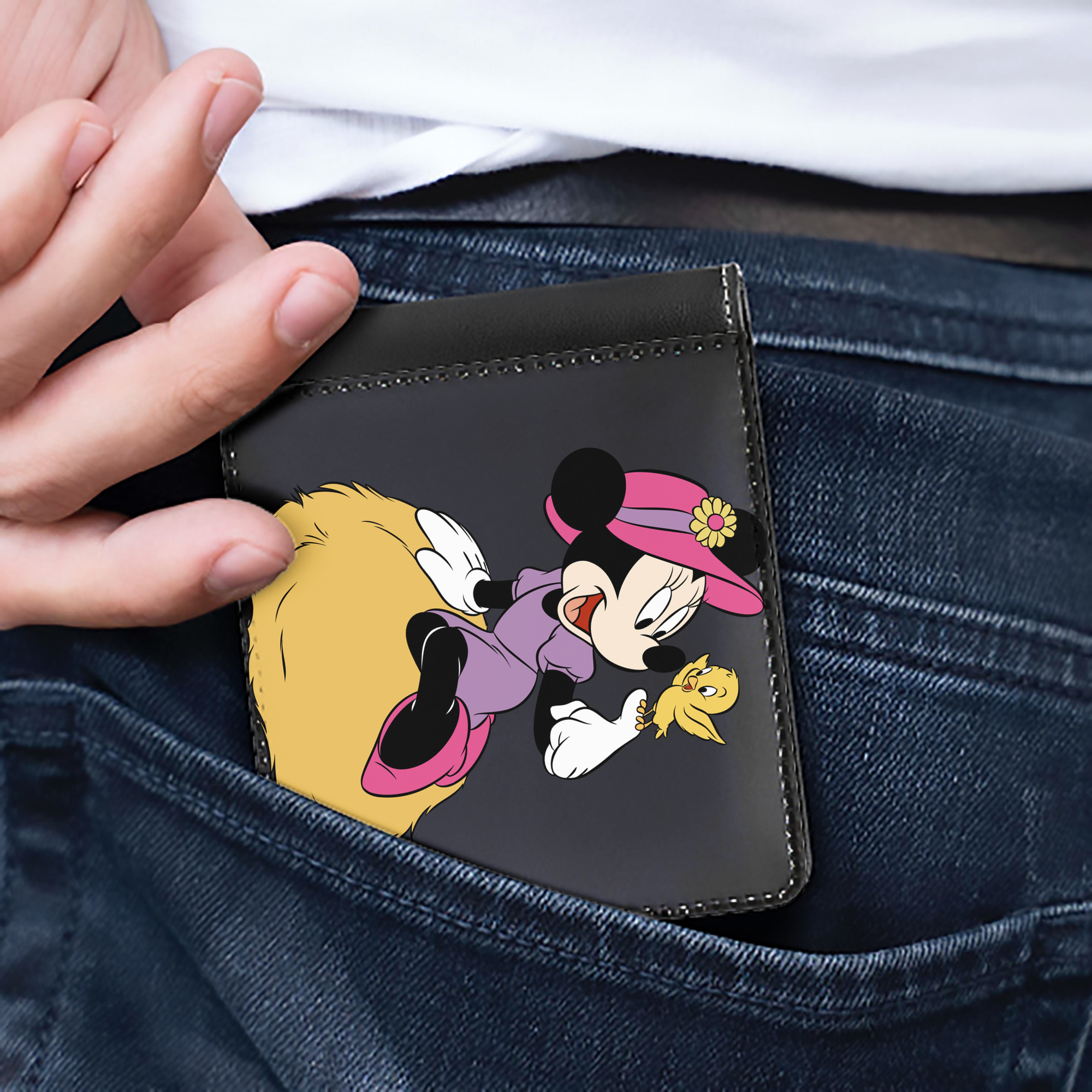 （画像用） ミッキーマウス Mickey Mouse 二つ折り革財布