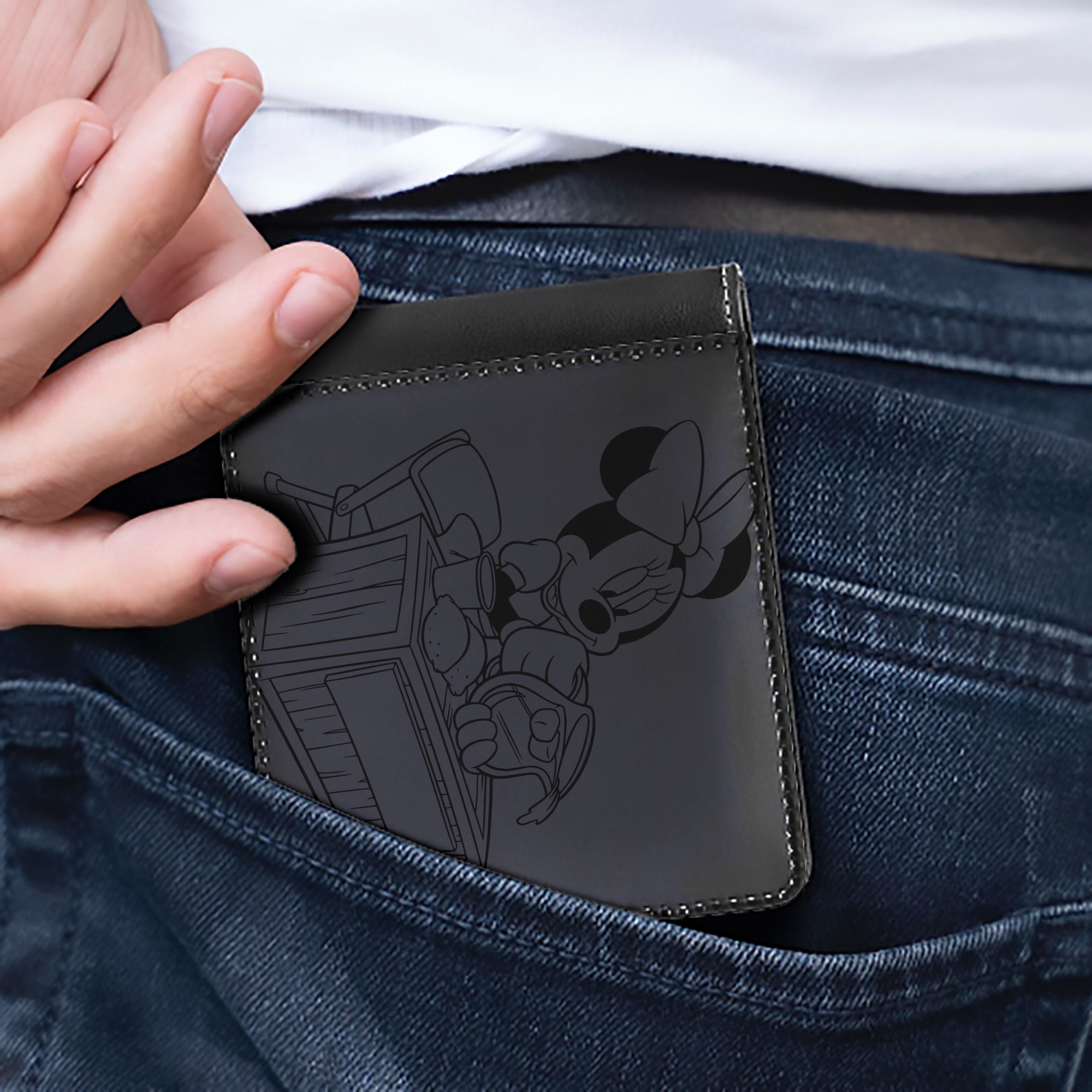 （画像用） ミッキーマウス Mickey Mouse 二つ折り革財布