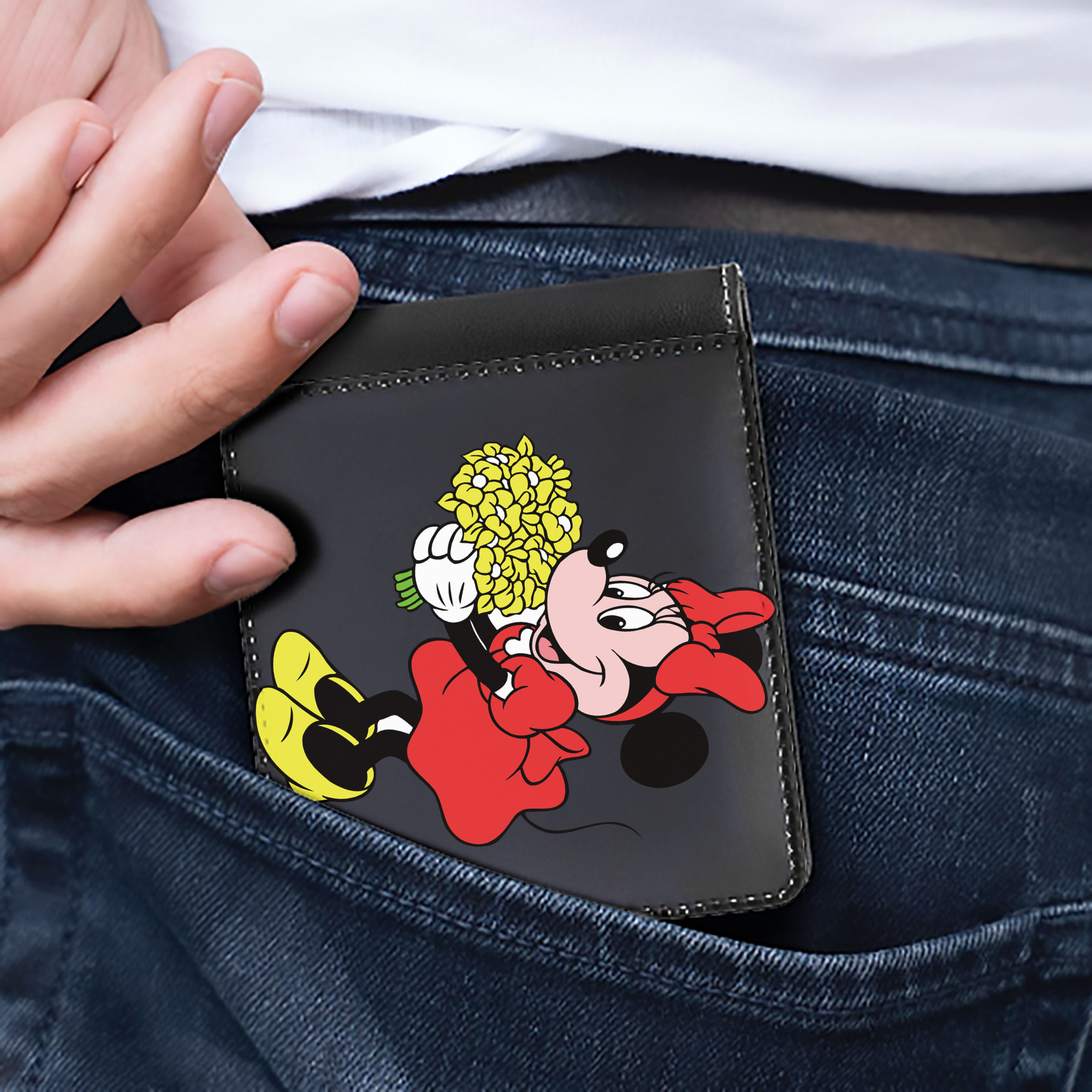 （画像用） ミッキーマウス Mickey Mouse 二つ折り革財布