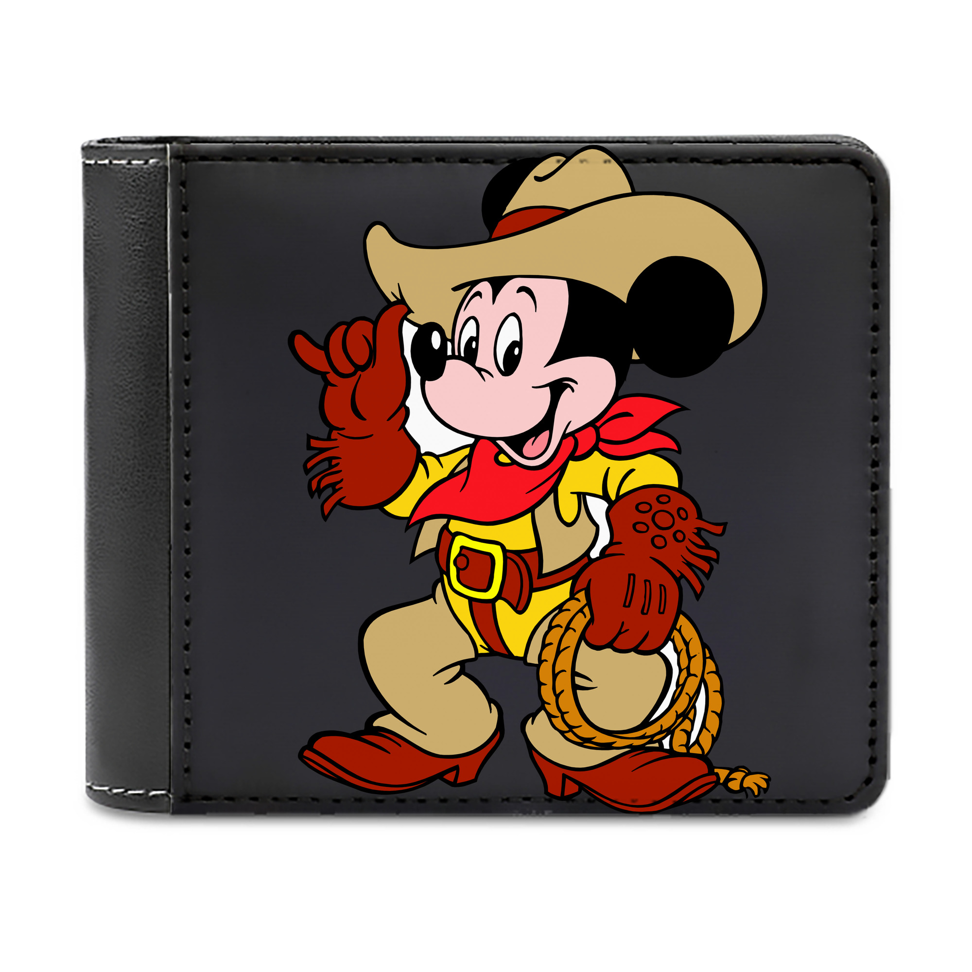 （画像用） ミッキーマウス Mickey Mouse 二つ折り革財布