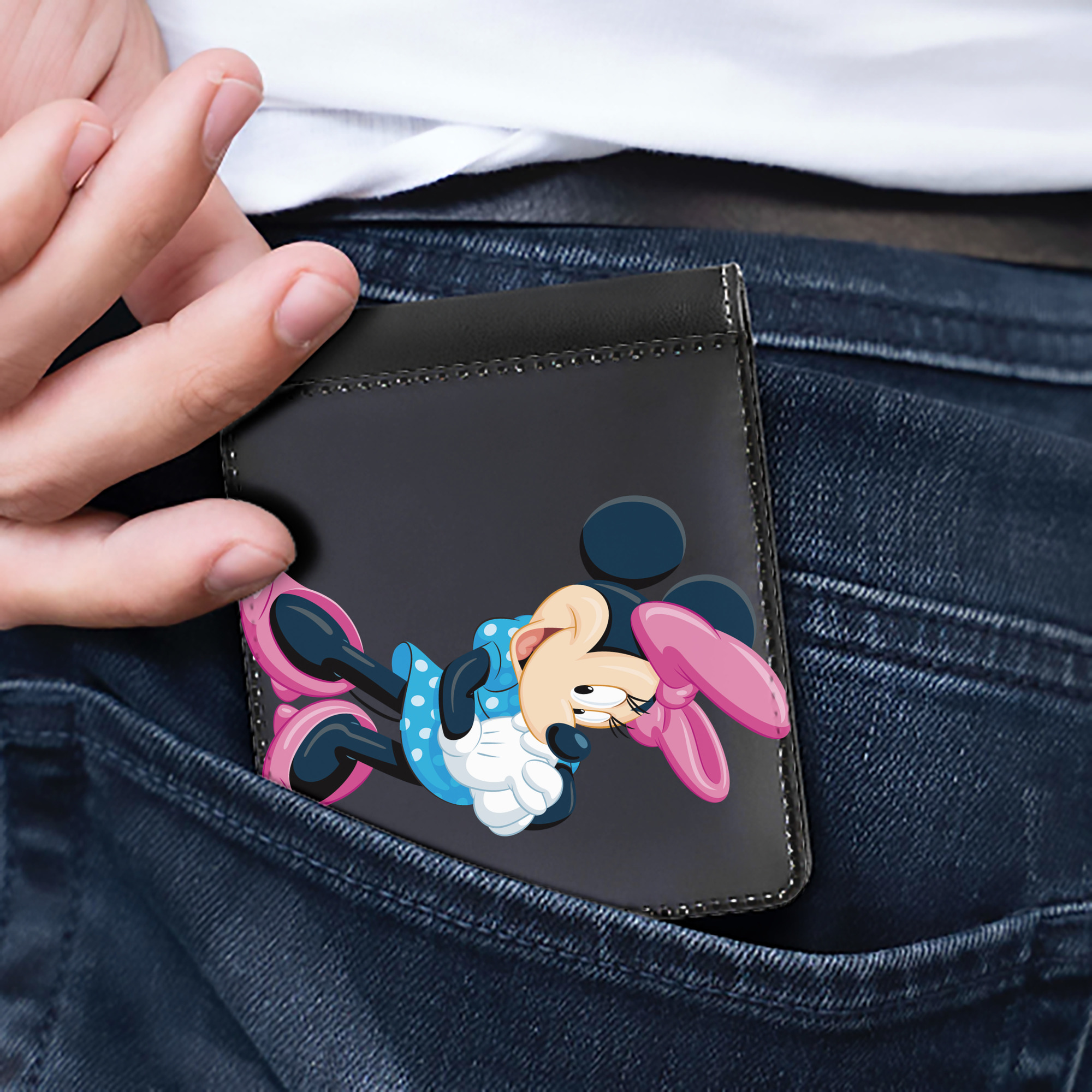 （画像用） ミッキーマウス Mickey Mouse 二つ折り革財布