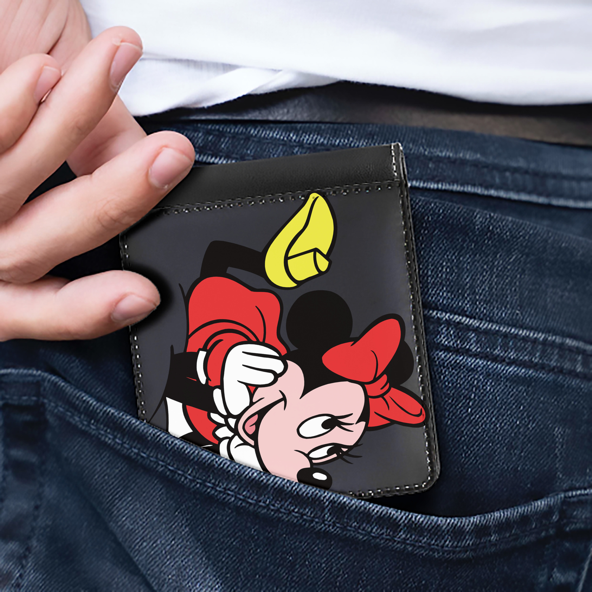 （画像用） ミッキーマウス Mickey Mouse 二つ折り革財布