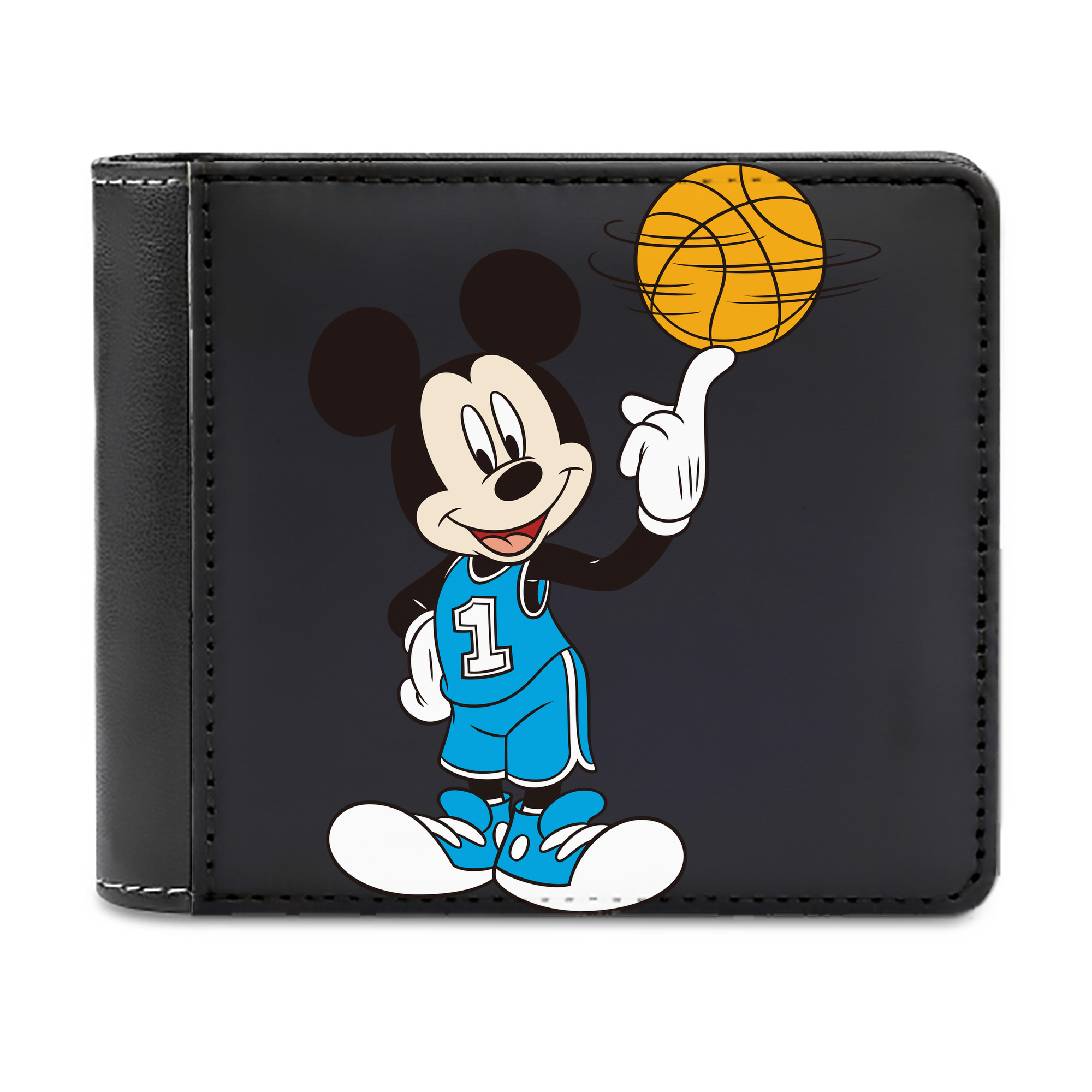 （画像用） ミッキーマウス Mickey Mouse 二つ折り革財布