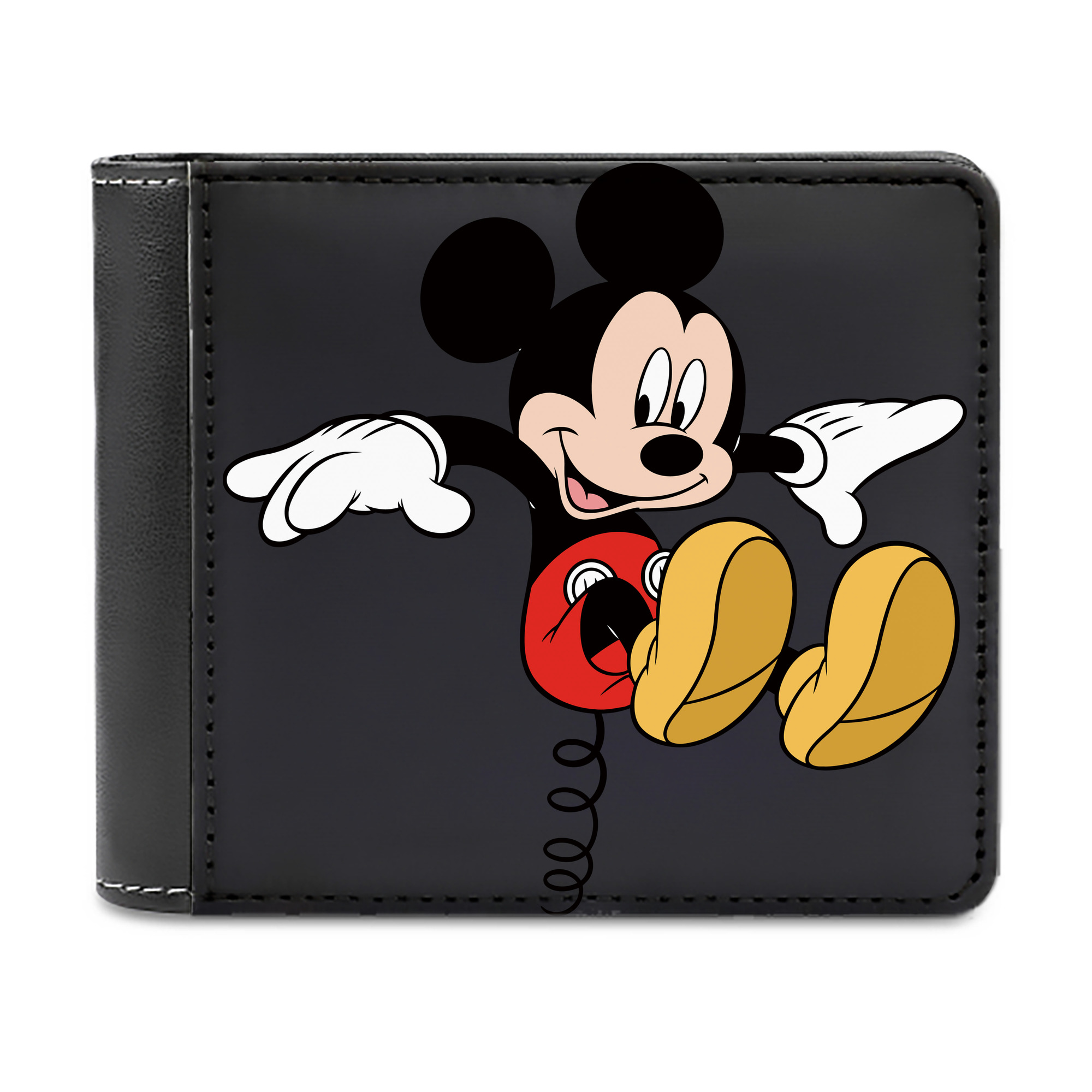 （画像用） ミッキーマウス Mickey Mouse 二つ折り革財布