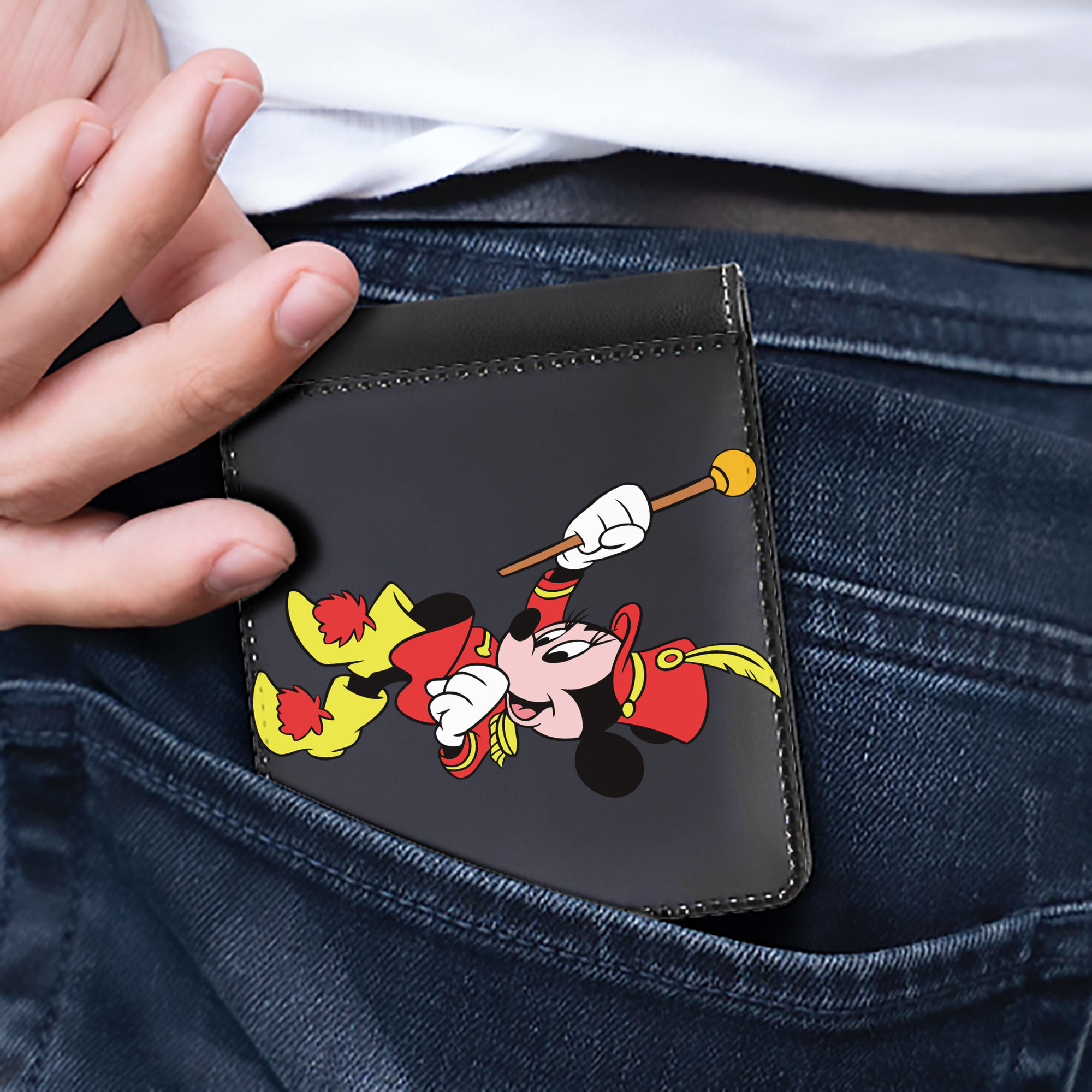 （画像用） ミッキーマウス Mickey Mouse 二つ折り革財布