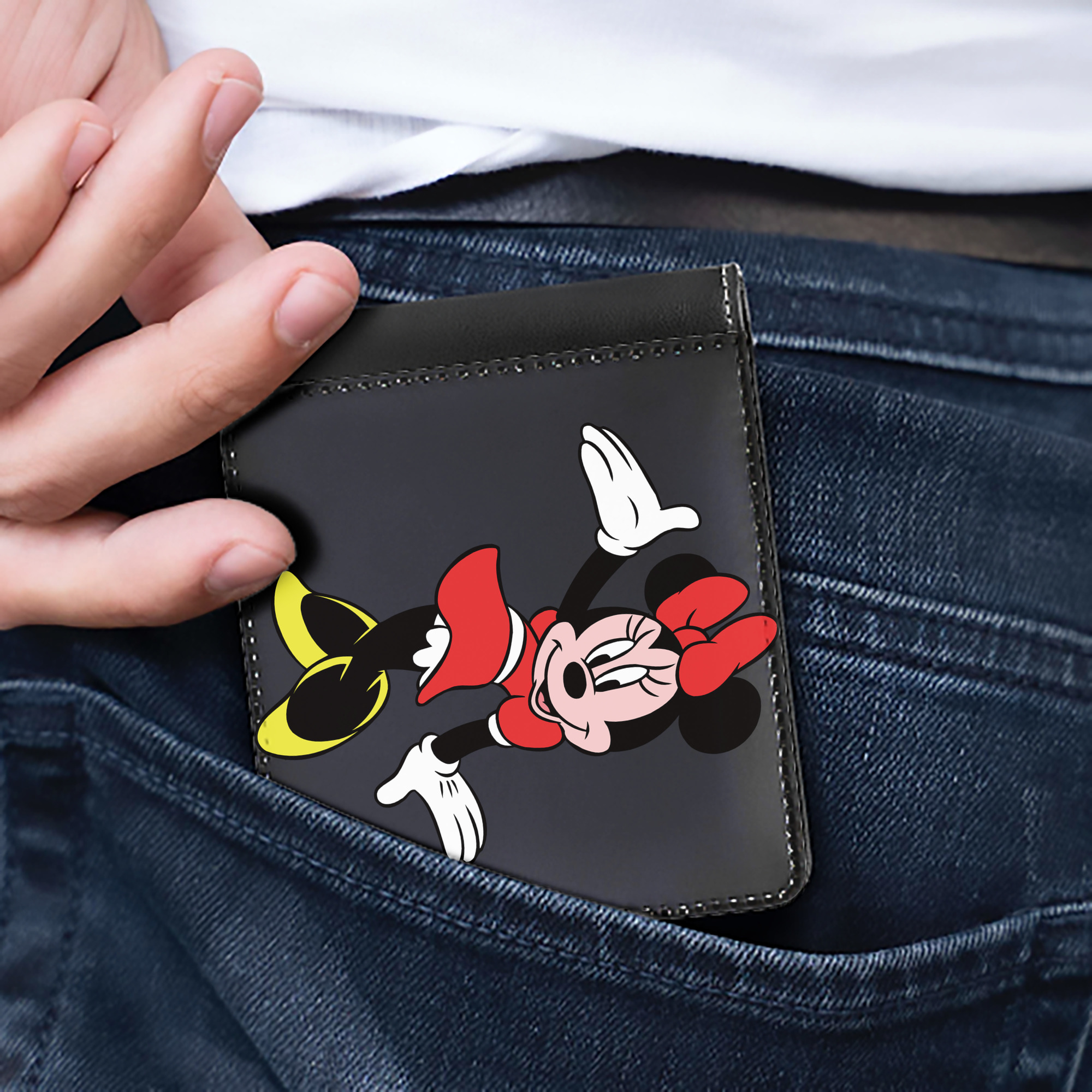 （画像用） ミッキーマウス Mickey Mouse 二つ折り革財布