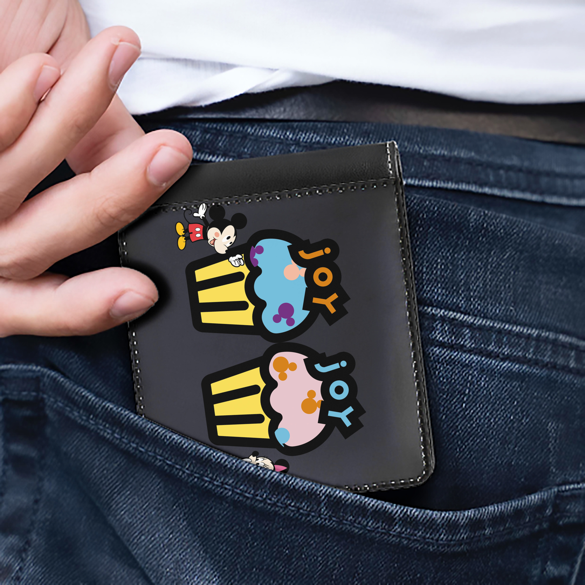（画像用） ミッキーマウス Mickey Mouse 二つ折り革財布