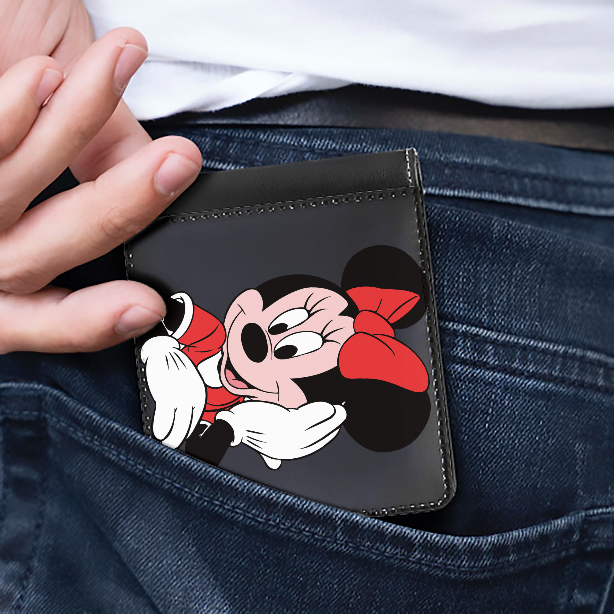 （画像用） ミッキーマウス Mickey Mouse 二つ折り革財布