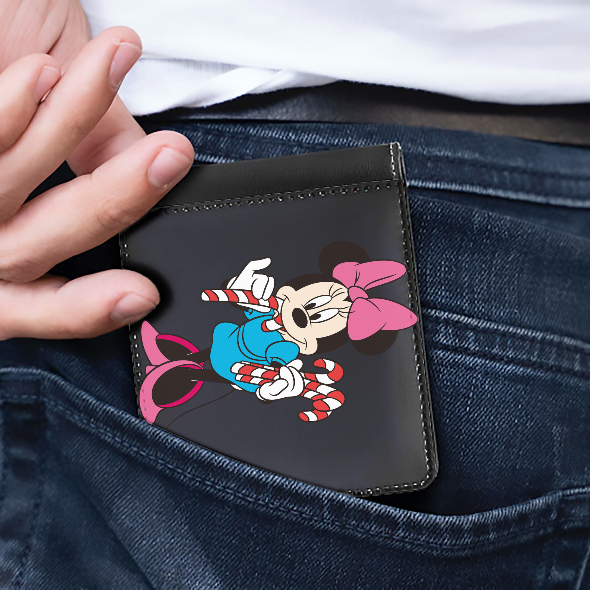 （画像用） ミッキーマウス Mickey Mouse 二つ折り革財布