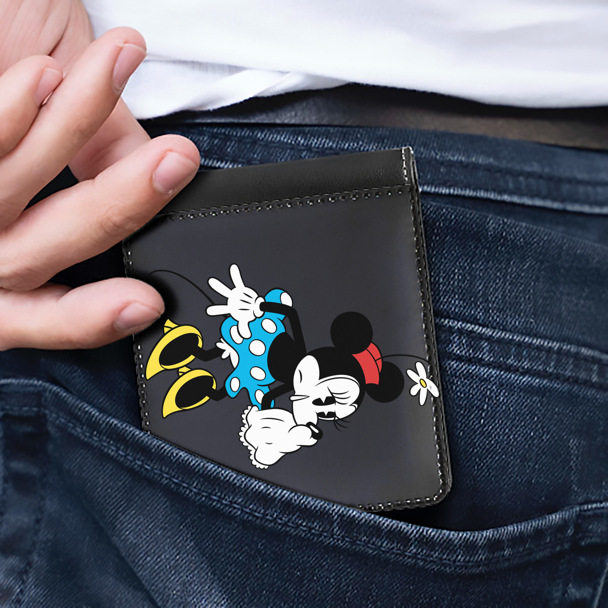 （画像用） ミッキーマウス Mickey Mouse 二つ折り革財布