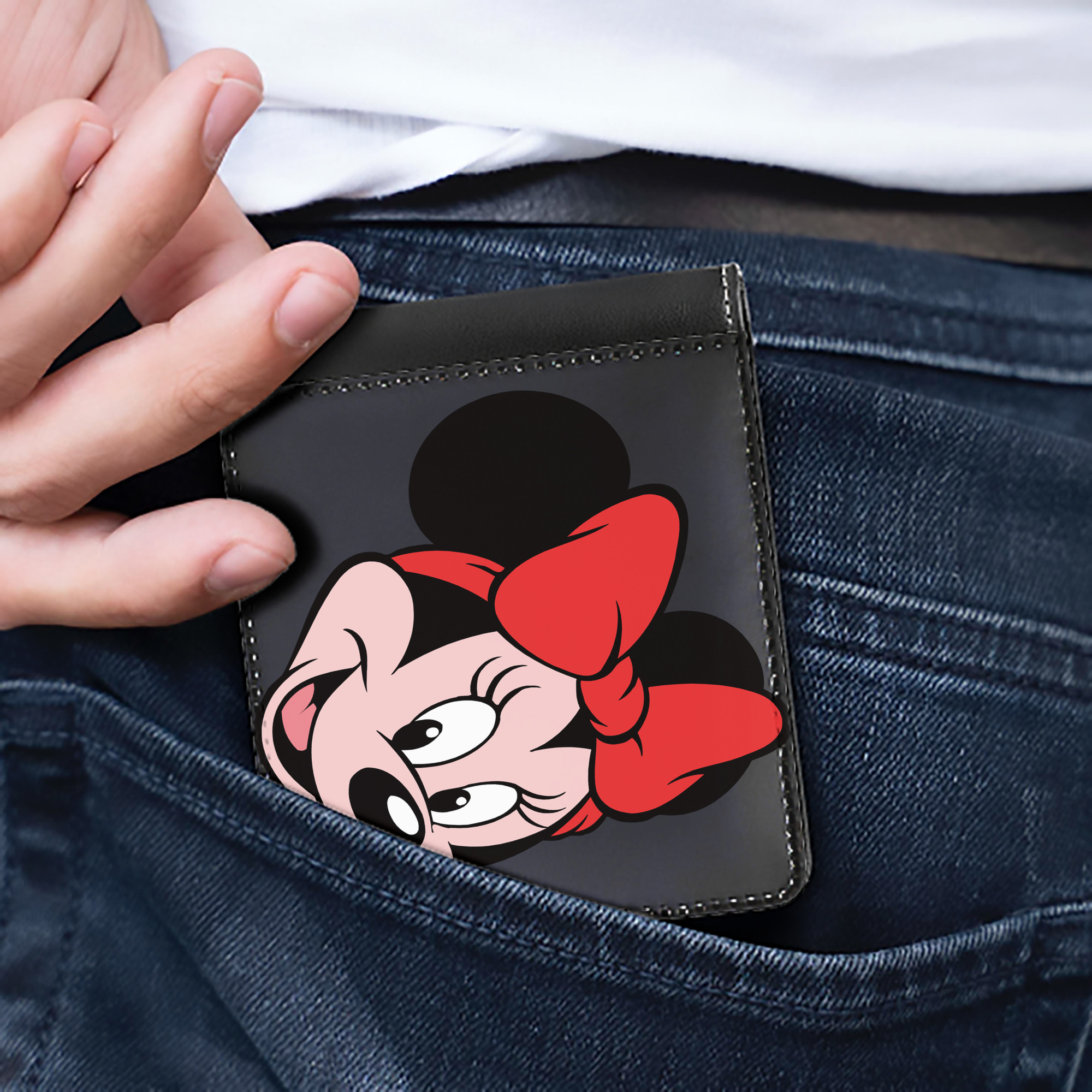 （画像用） ミッキーマウス Mickey Mouse 二つ折り革財布
