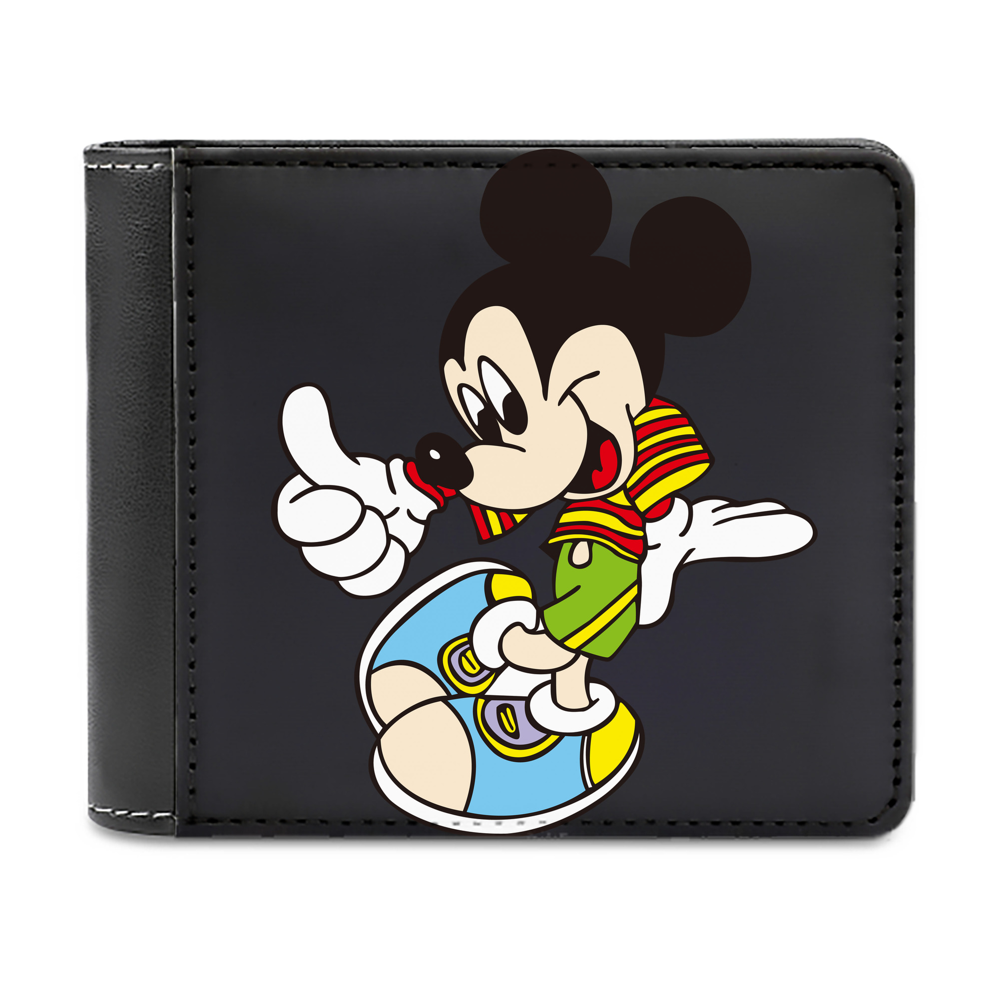 （画像用） ミッキーマウス Mickey Mouse 二つ折り革財布