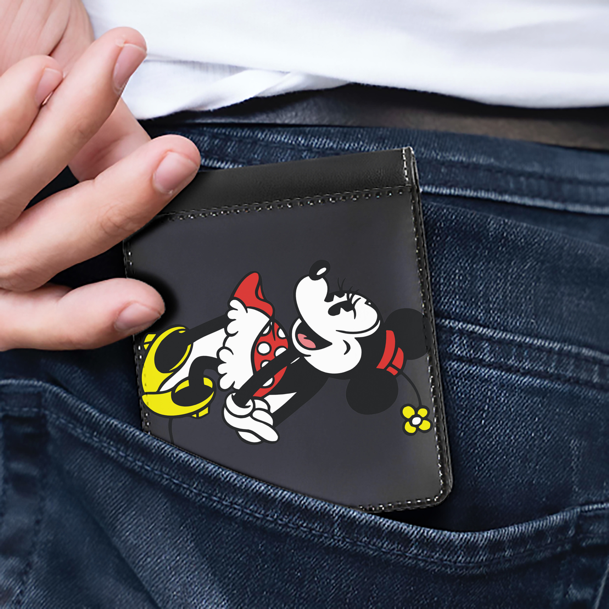 （画像用） ミッキーマウス Mickey Mouse 二つ折り革財布