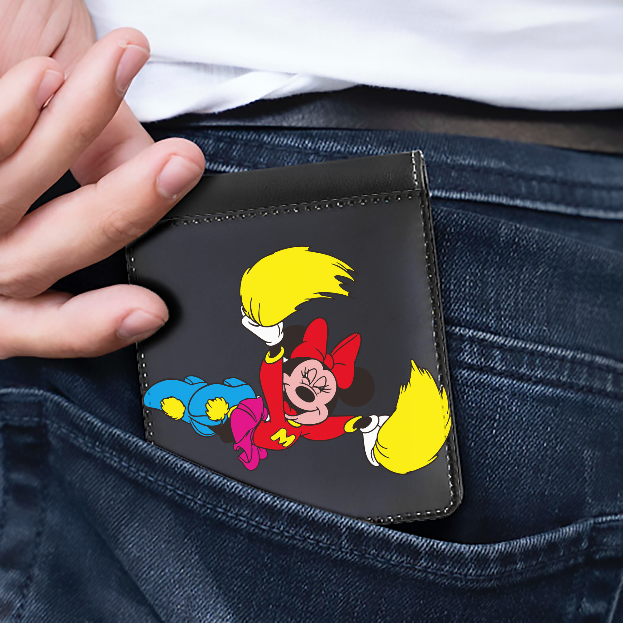 （画像用） ミッキーマウス Mickey Mouse 二つ折り革財布