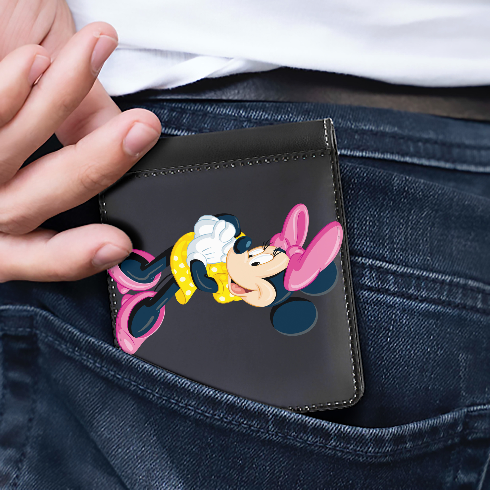 （画像用） ミッキーマウス Mickey Mouse 二つ折り革財布