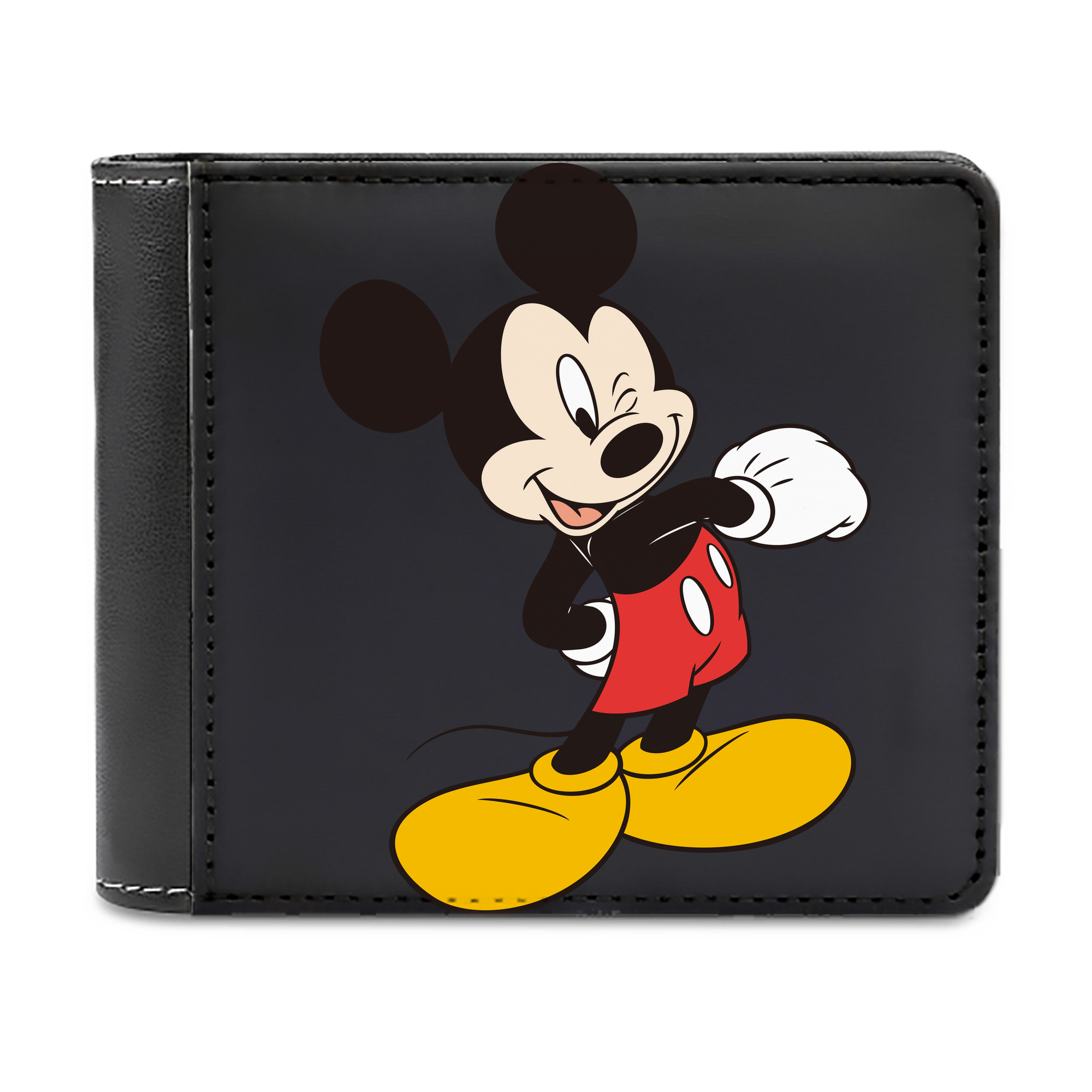 （画像用） ミッキーマウス Mickey Mouse 二つ折り革財布