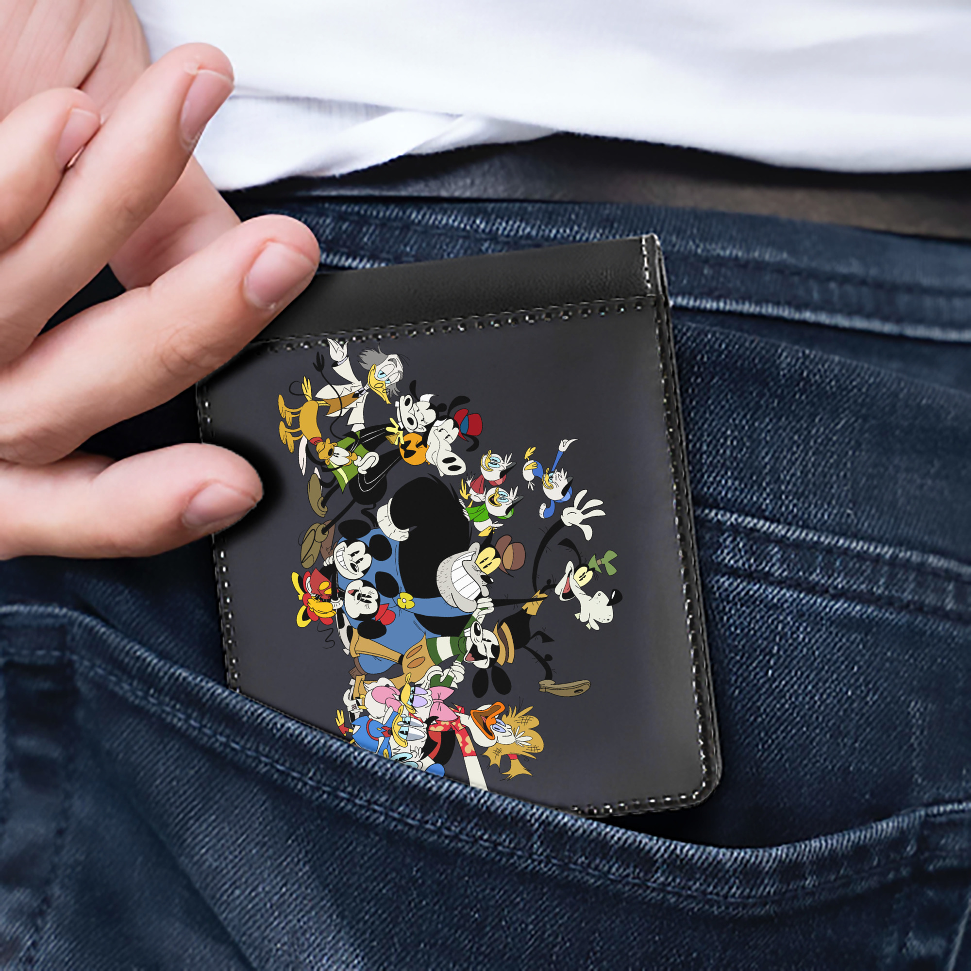 （画像用） ミッキーマウス Mickey Mouse 二つ折り革財布