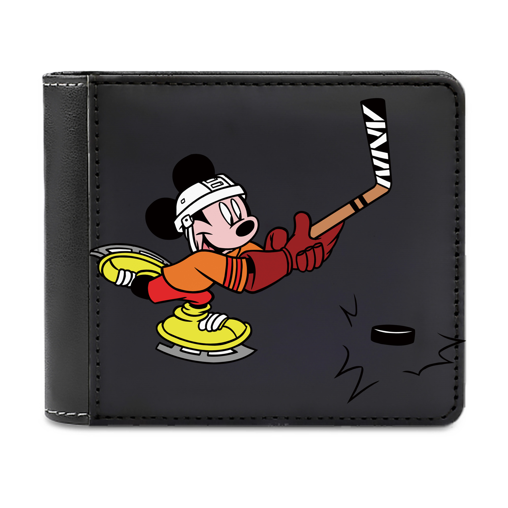 （画像用） ミッキーマウス Mickey Mouse 二つ折り革財布