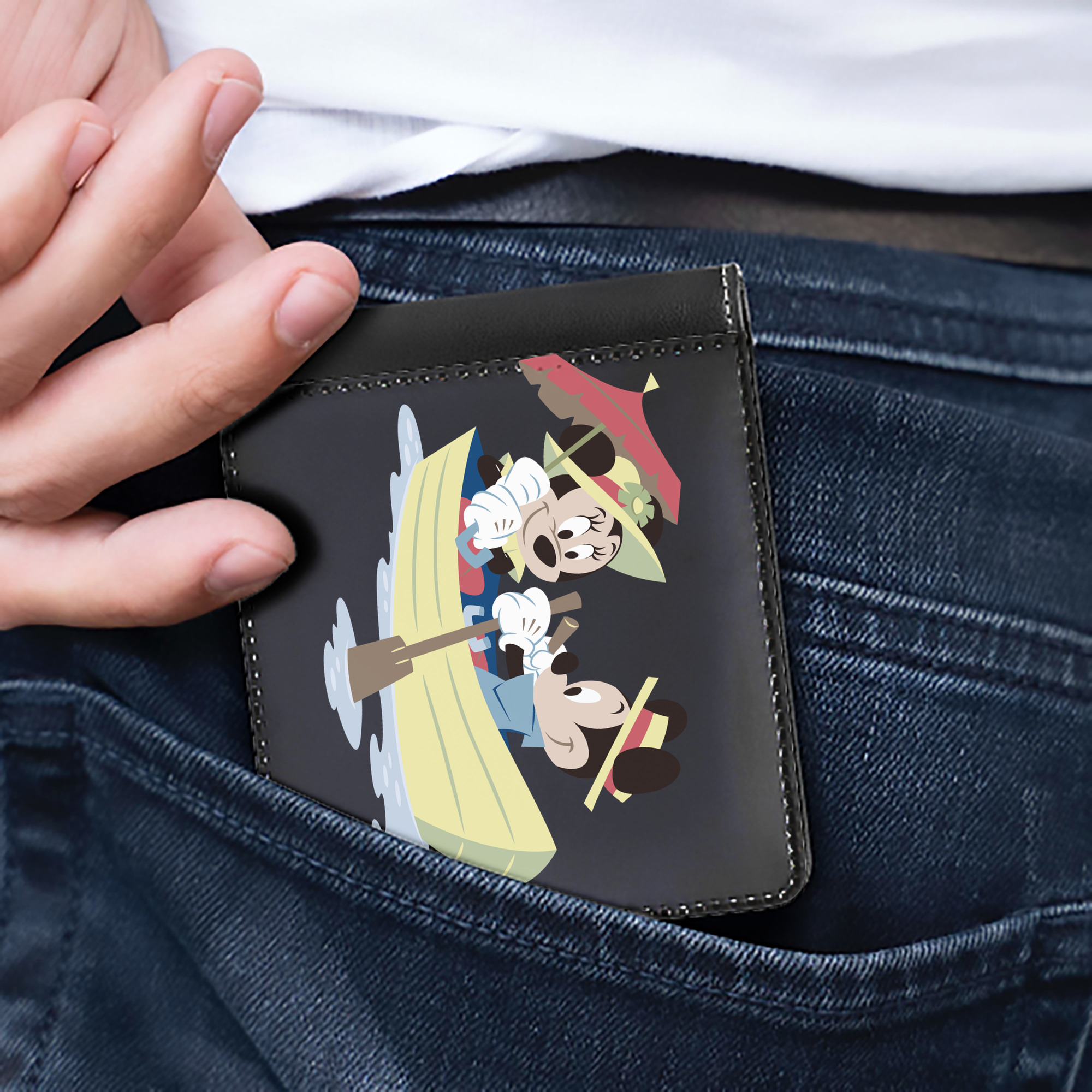 （画像用） ミッキーマウス Mickey Mouse 二つ折り革財布