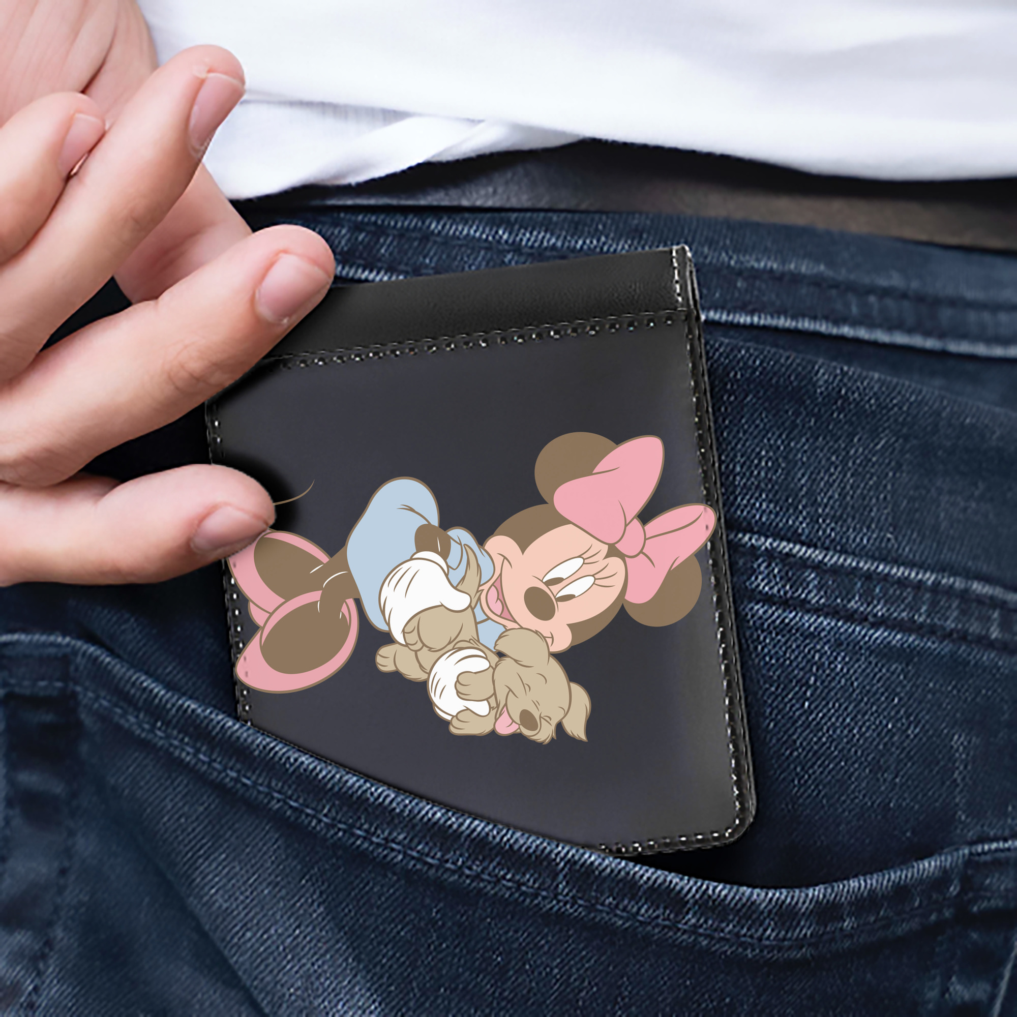 （画像用） ミッキーマウス Mickey Mouse 二つ折り革財布