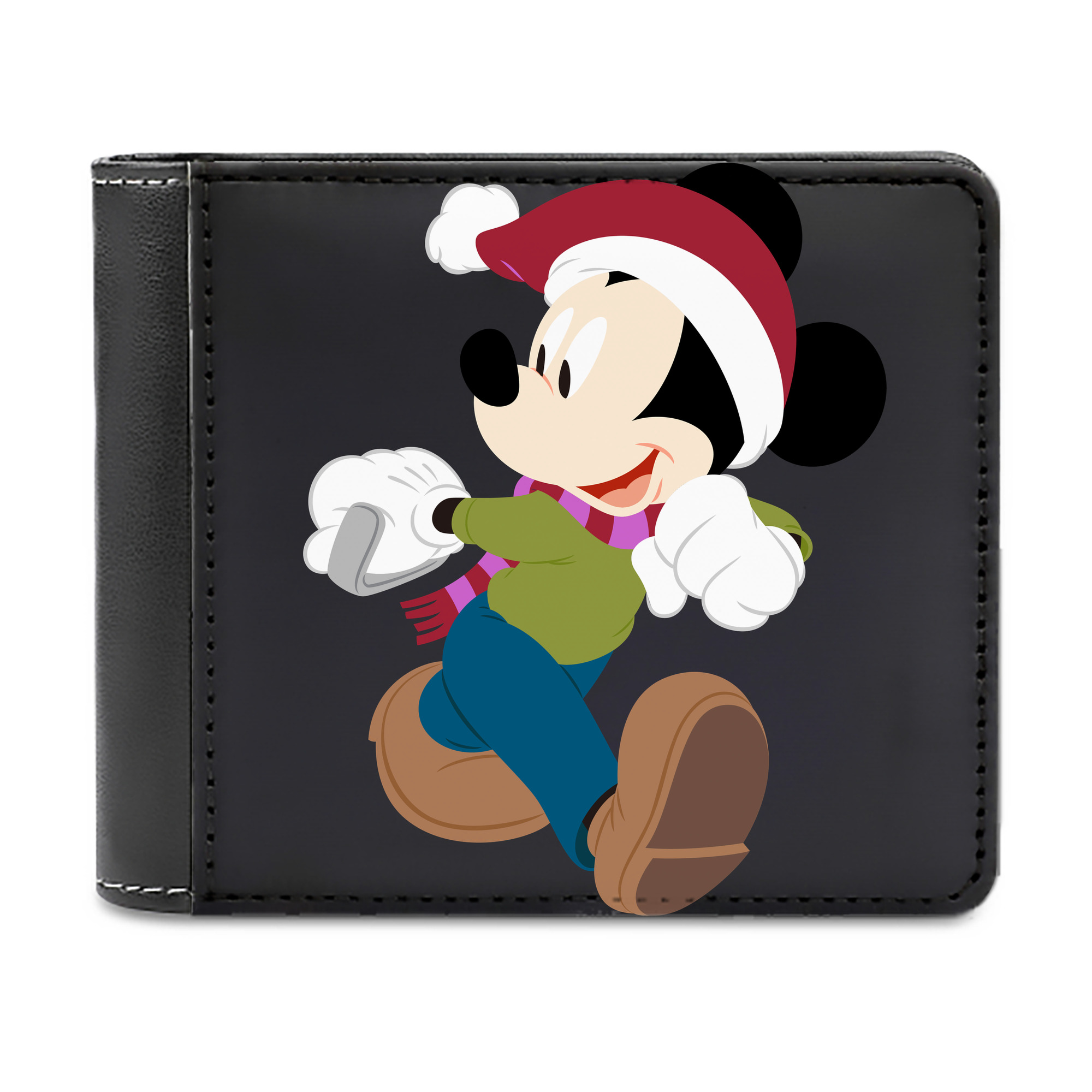 （画像用） ミッキーマウス Mickey Mouse 二つ折り革財布