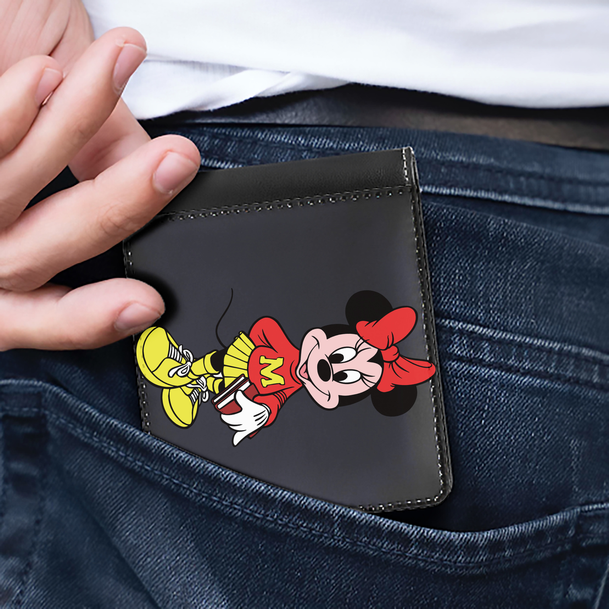（画像用） ミッキーマウス Mickey Mouse 二つ折り革財布