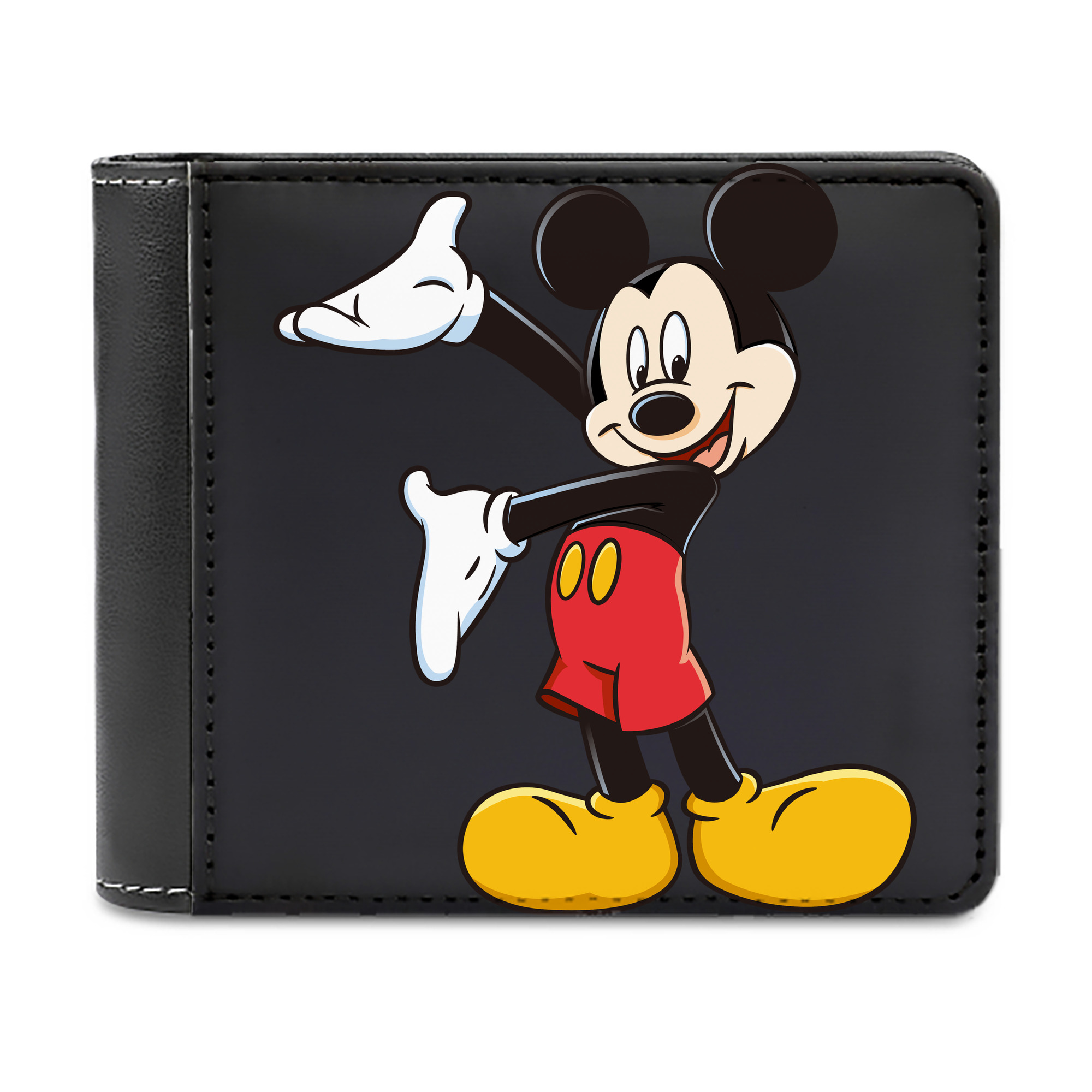 （画像用） ミッキーマウス Mickey Mouse 二つ折り革財布