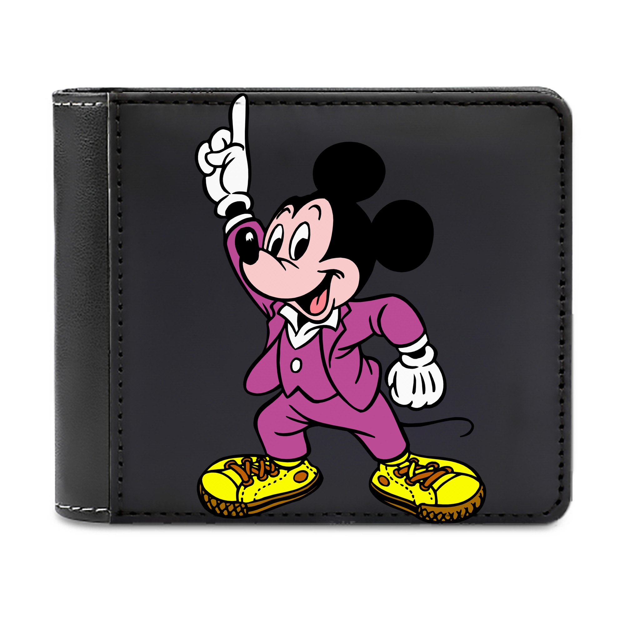 （画像用） ミッキーマウス Mickey Mouse 二つ折り革財布