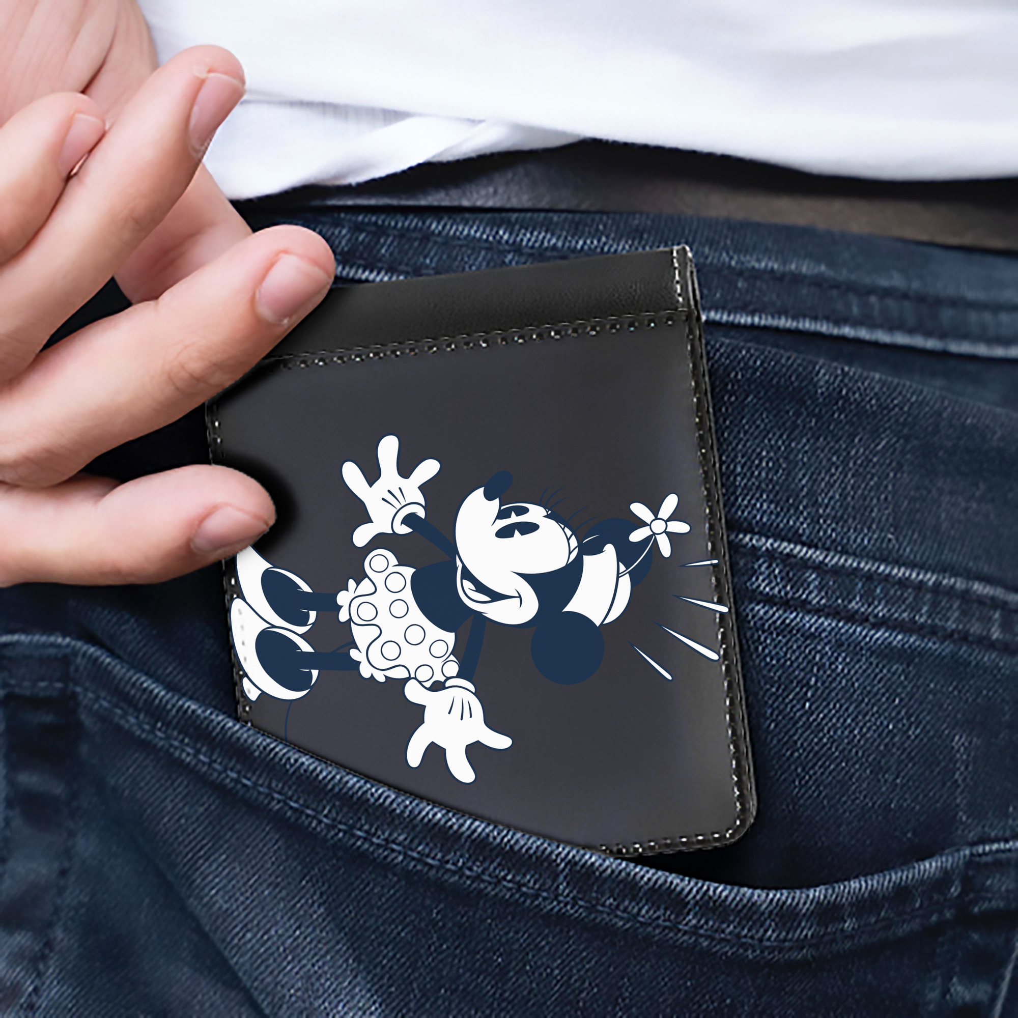 （画像用） ミッキーマウス Mickey Mouse 二つ折り革財布