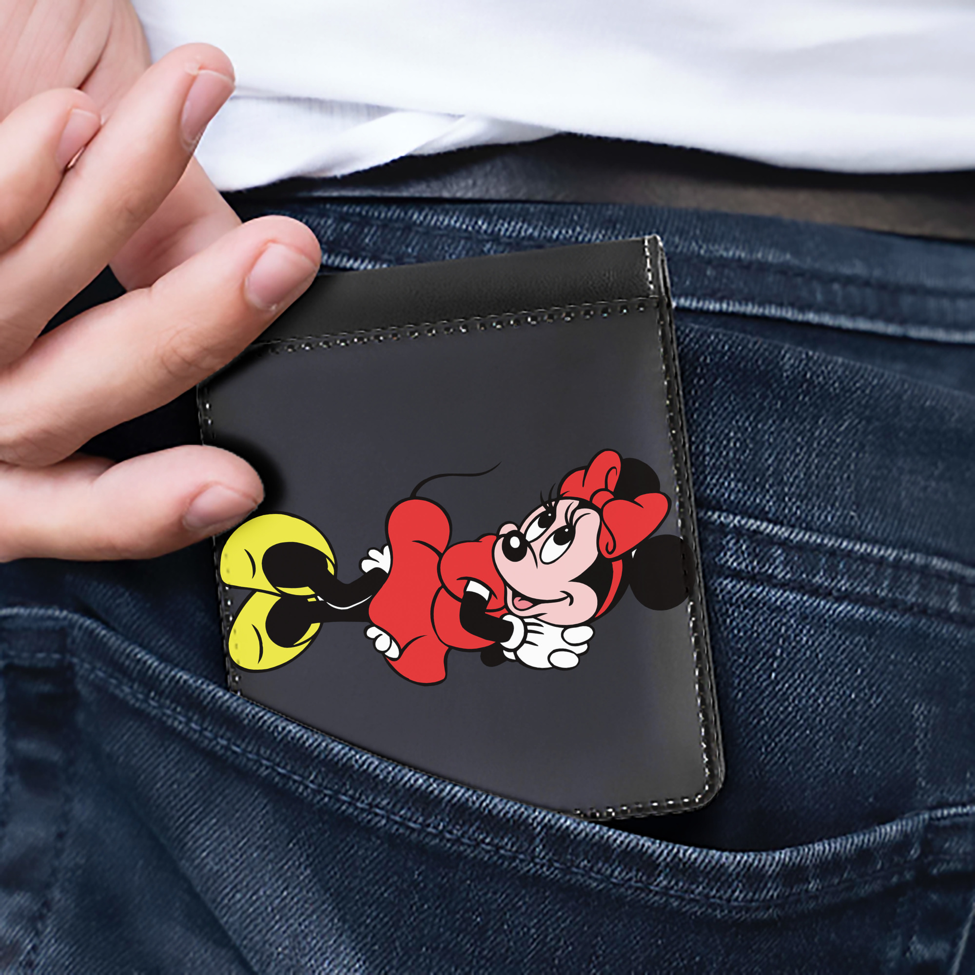 （画像用） ミッキーマウス Mickey Mouse 二つ折り革財布