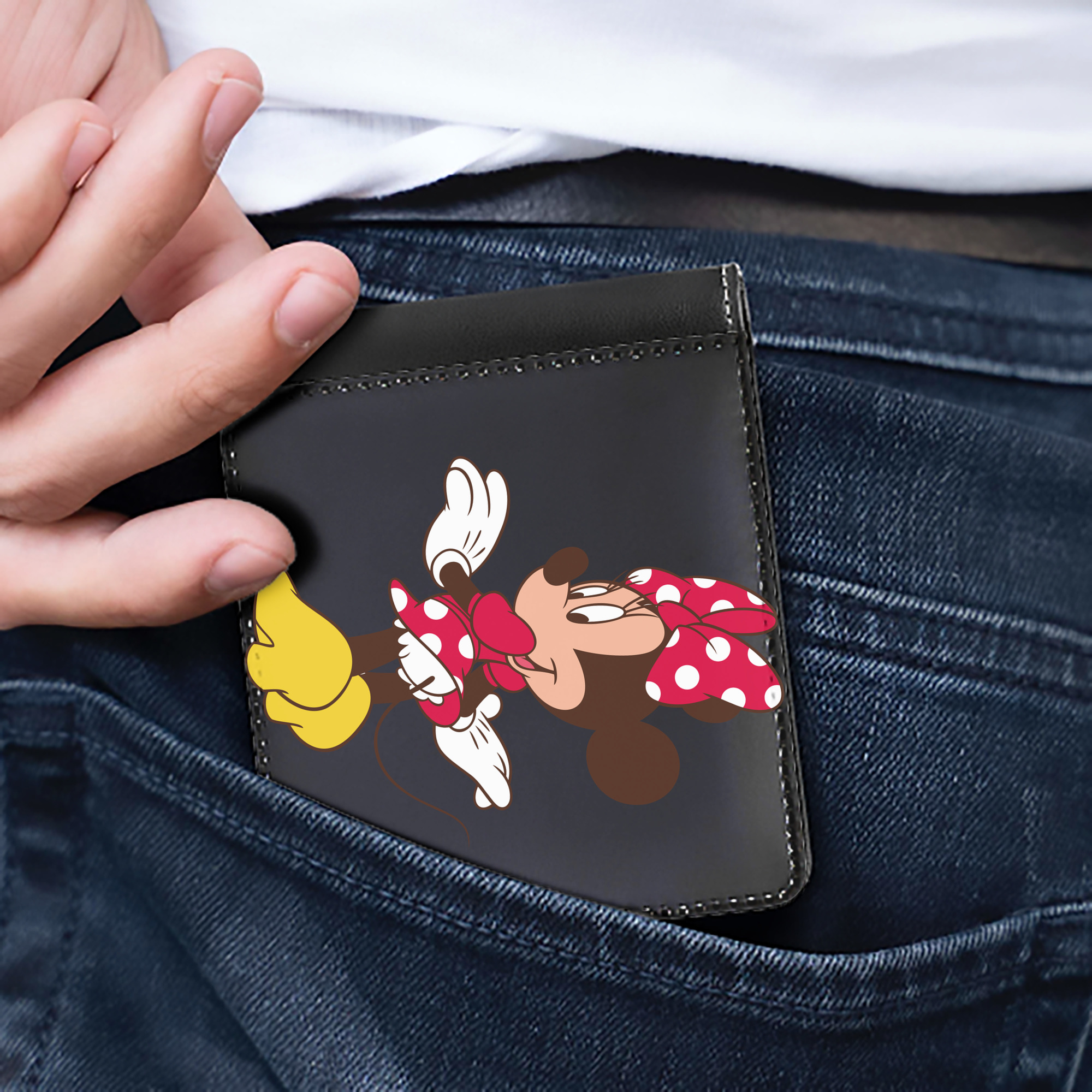 （画像用） ミッキーマウス Mickey Mouse 二つ折り革財布