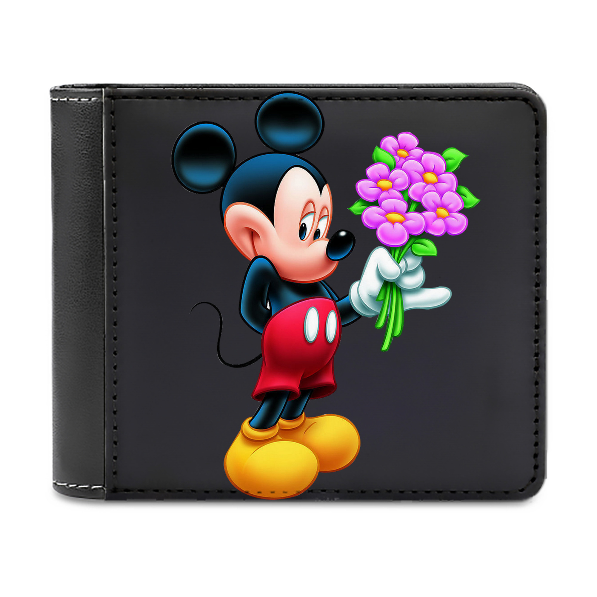 （画像用） ミッキーマウス Mickey Mouse 二つ折り革財布