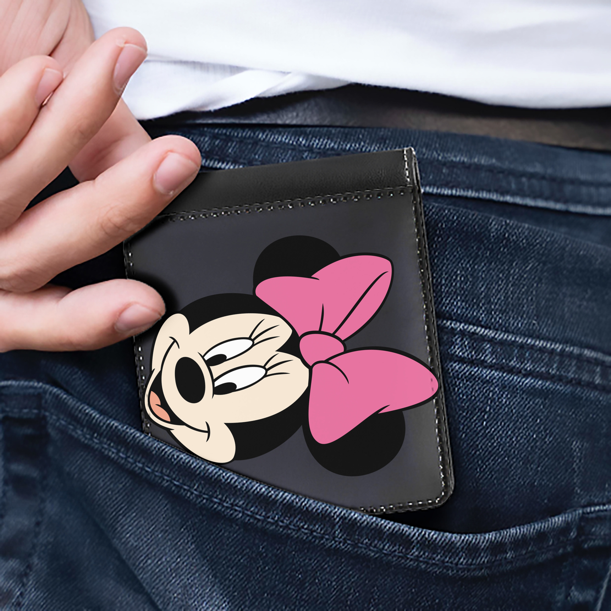 （画像用） ミッキーマウス Mickey Mouse 二つ折り革財布