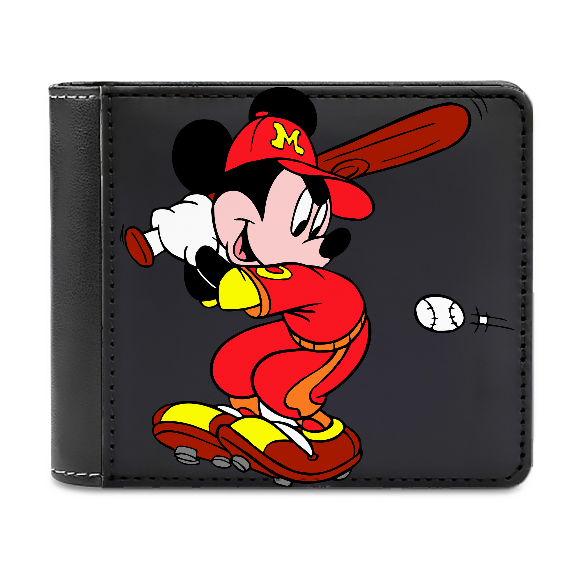 （画像用） ミッキーマウス Mickey Mouse 二つ折り革財布