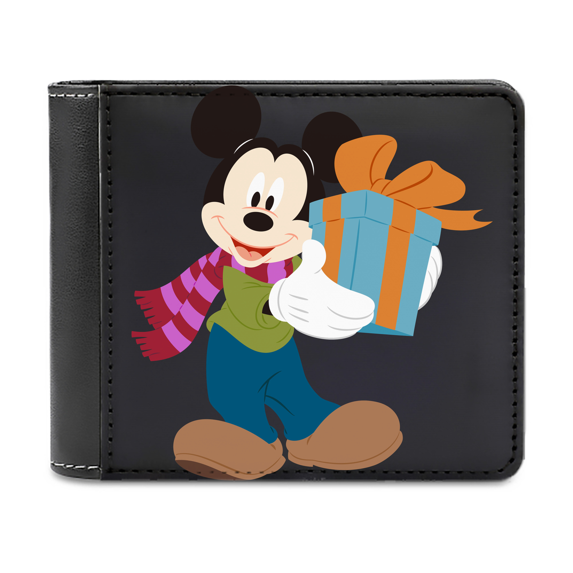 （画像用） ミッキーマウス Mickey Mouse 二つ折り革財布