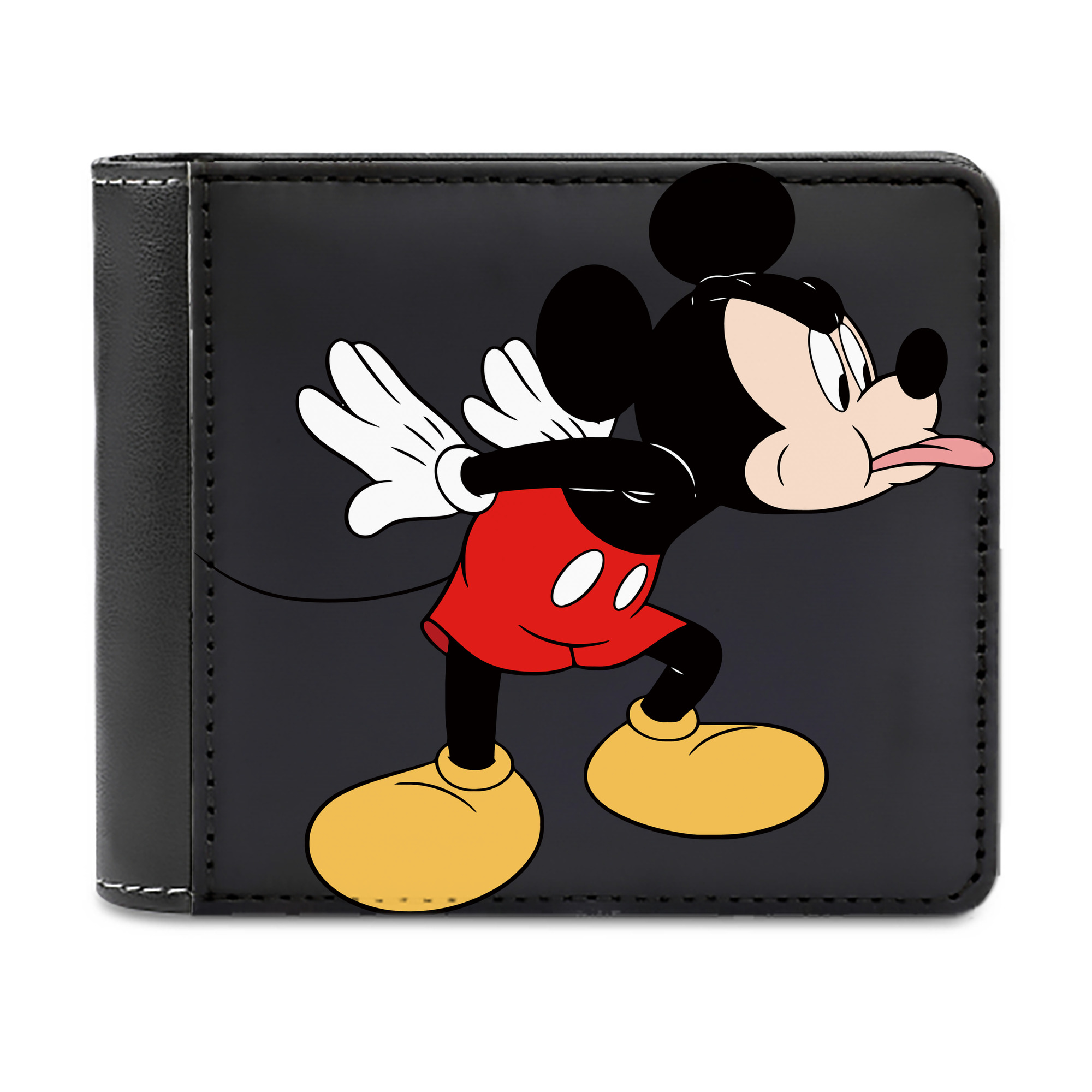 （画像用） ミッキーマウス Mickey Mouse 二つ折り革財布