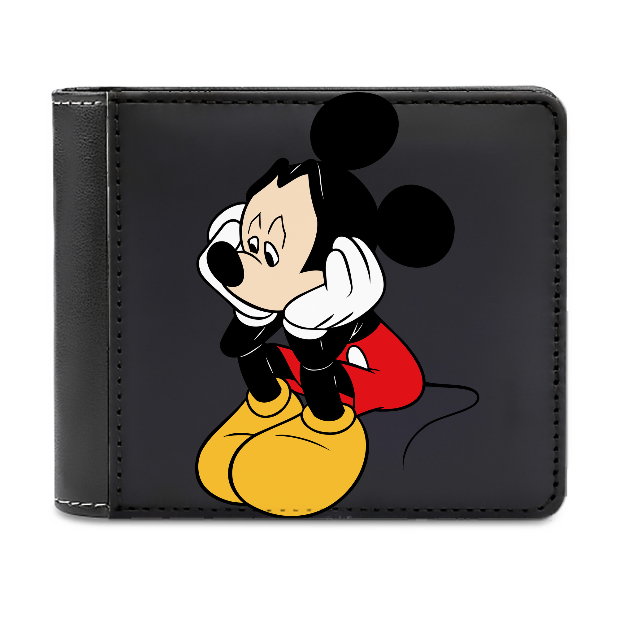 （画像用） ミッキーマウス Mickey Mouse 二つ折り革財布