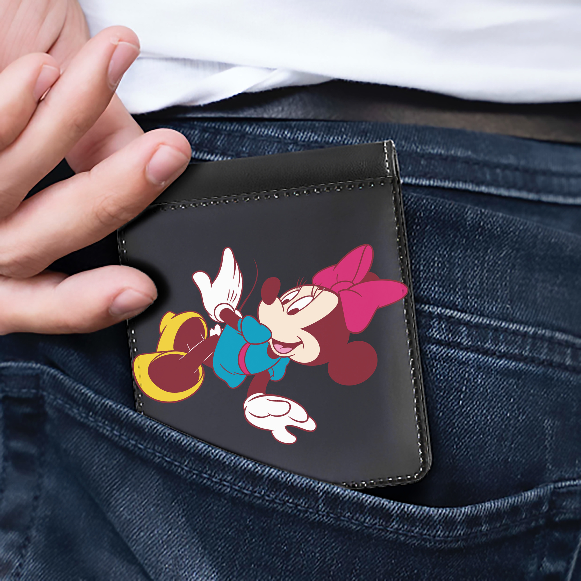 （画像用） ミッキーマウス Mickey Mouse 二つ折り革財布