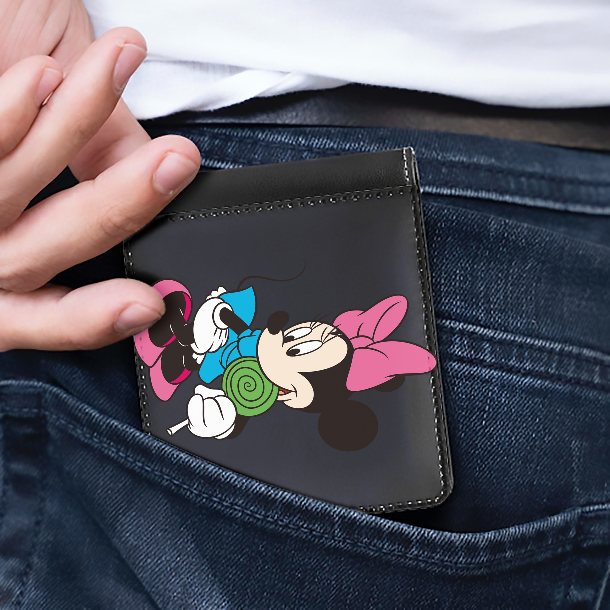 （画像用） ミッキーマウス Mickey Mouse 二つ折り革財布