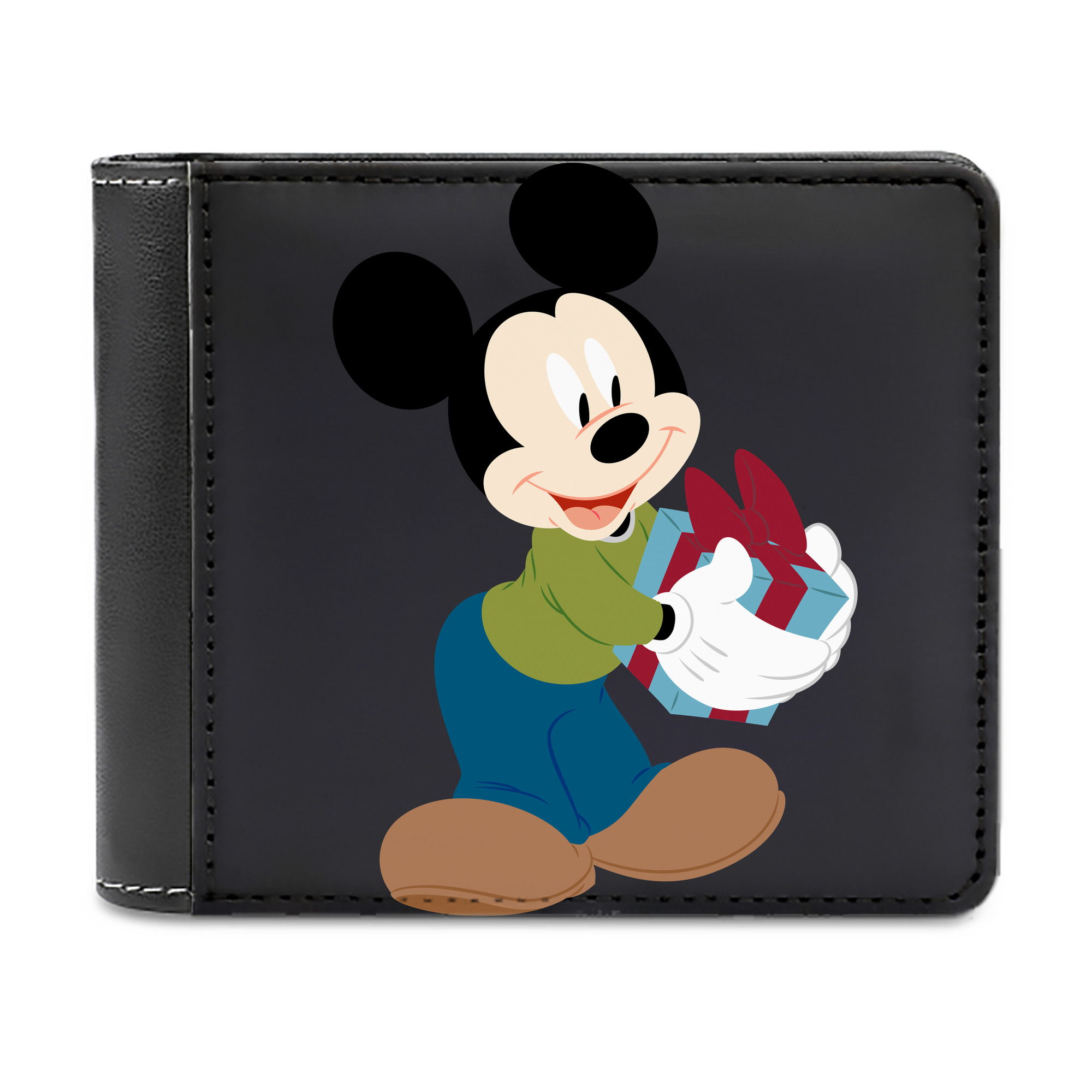 （画像用） ミッキーマウス Mickey Mouse 二つ折り革財布