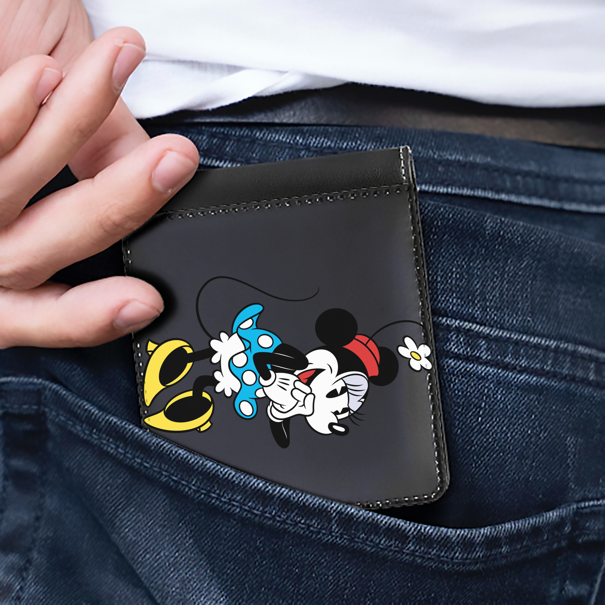 （画像用） ミッキーマウス Mickey Mouse 二つ折り革財布