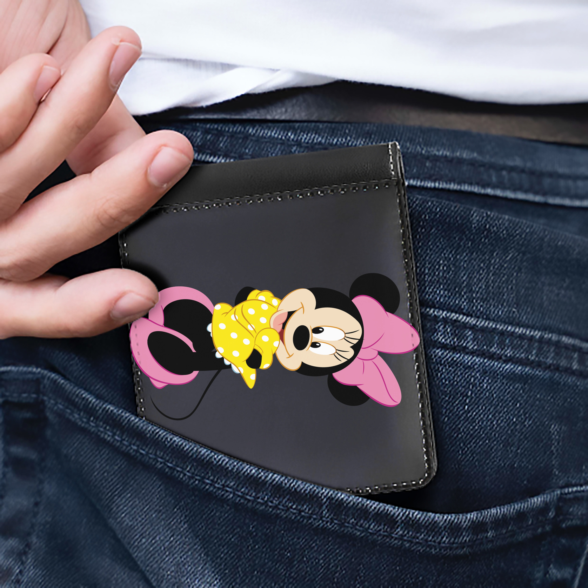 （画像用） ミッキーマウス Mickey Mouse 二つ折り革財布