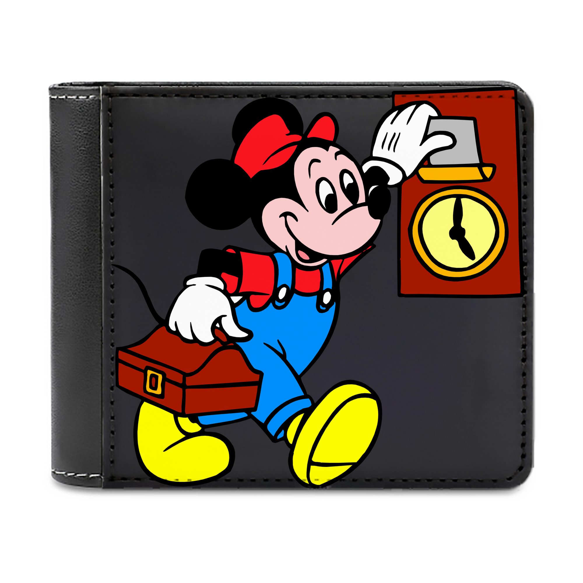 （画像用） ミッキーマウス Mickey Mouse 二つ折り革財布